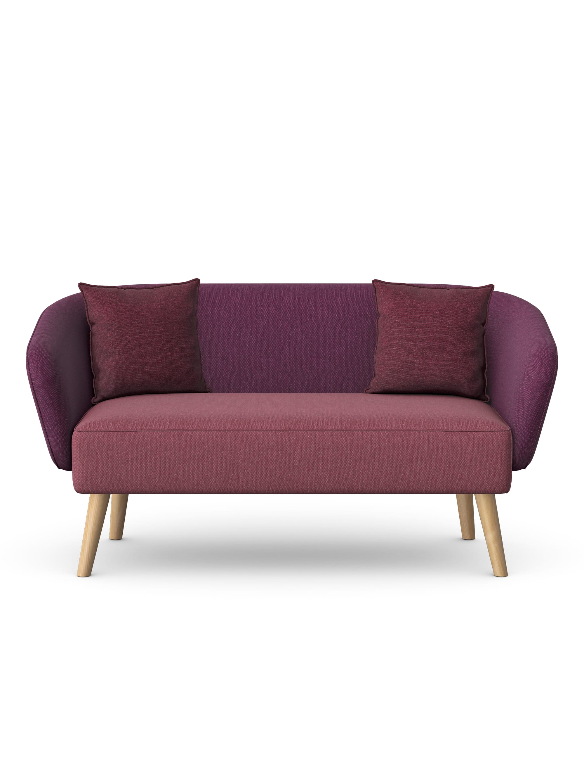 ASPECT - Two Seat Sofa, Wooden Legs