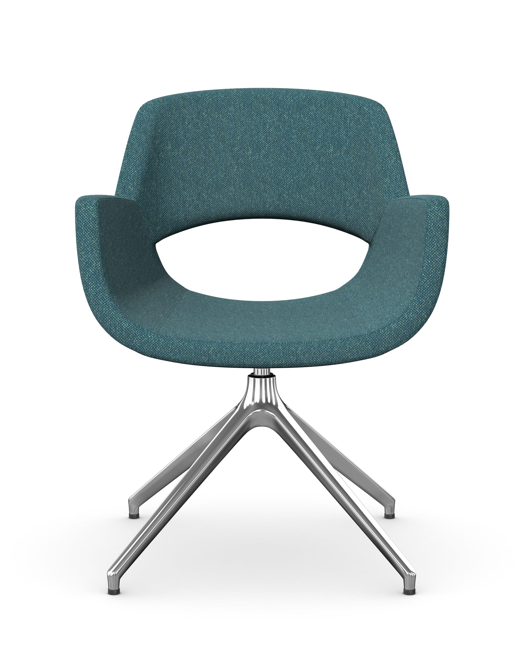 FIELDER - Chair, Pyramidal Aluminium Base