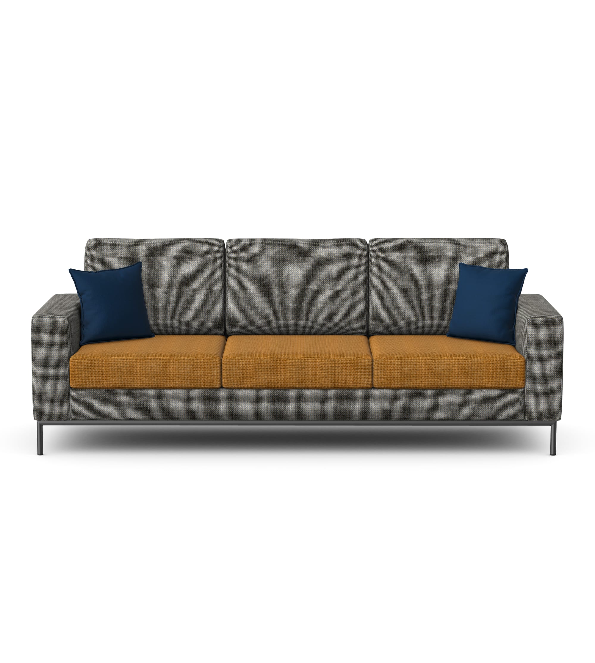 HARRIS - Three Seat Sofa, Metal Base