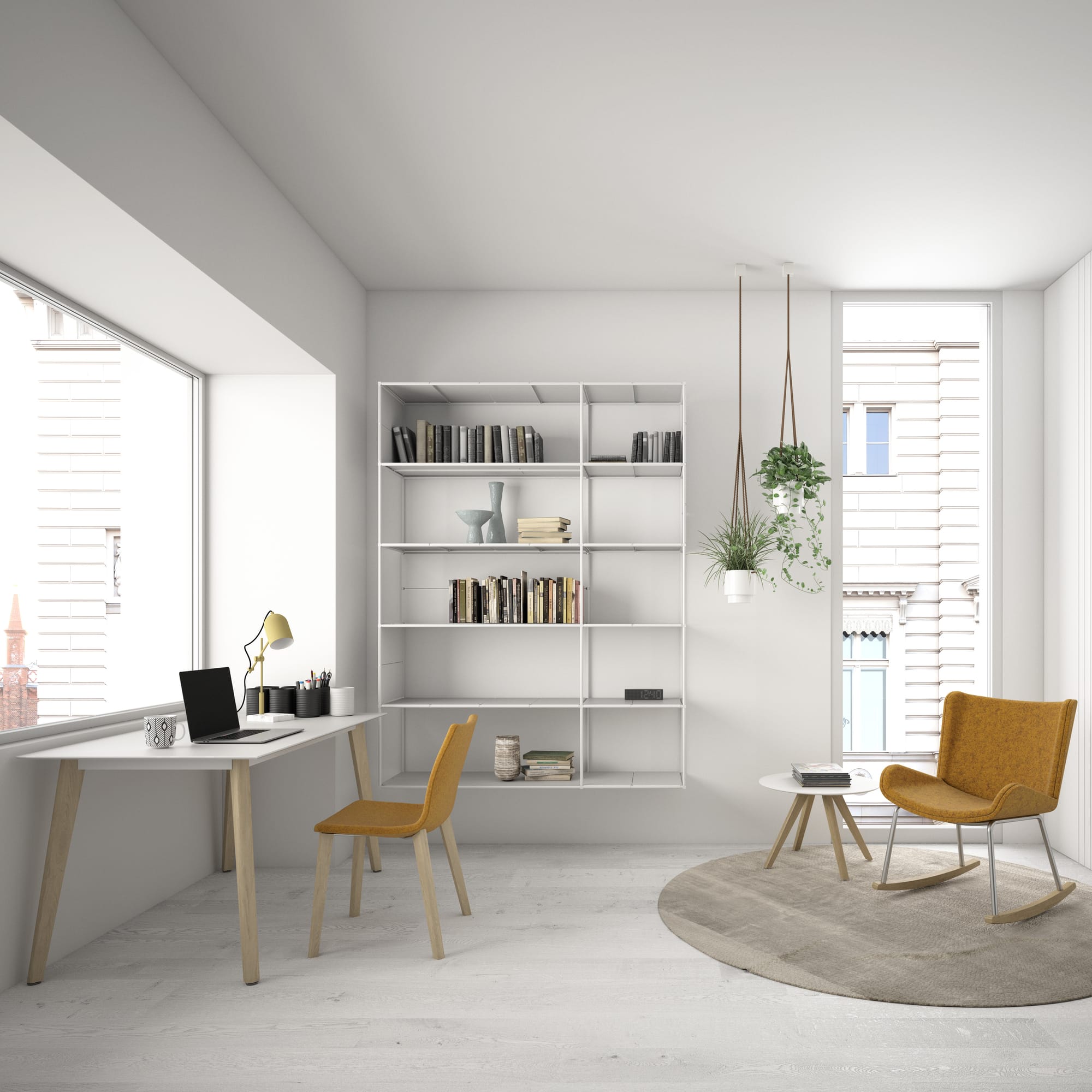 PRIME - Large Upholstered Chair, 4 Wooden Legs