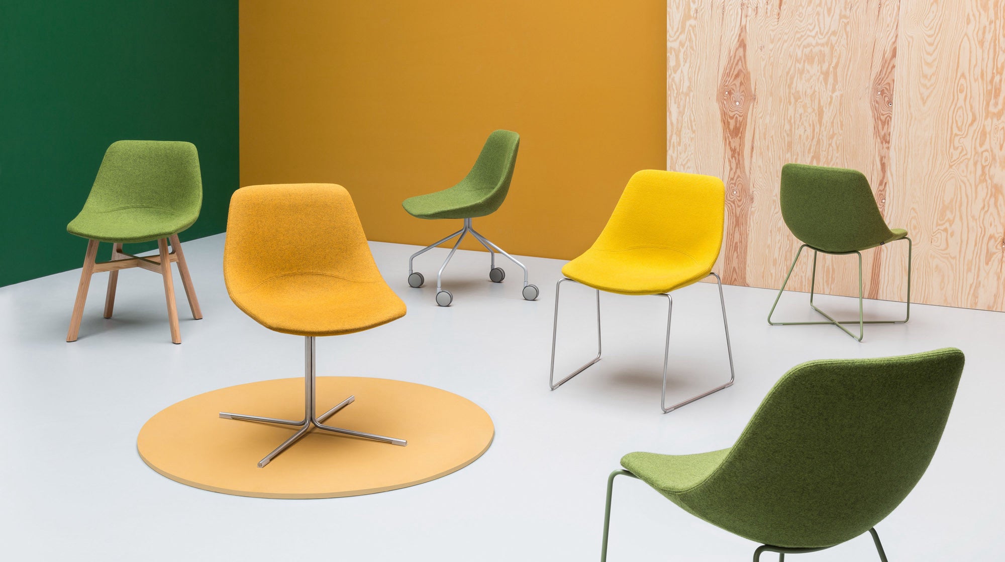 Mishell Armchair, Wooden Legs