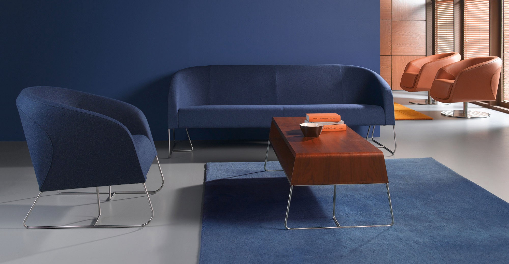 Mula 2 Seater Sofa, Wooden Legs