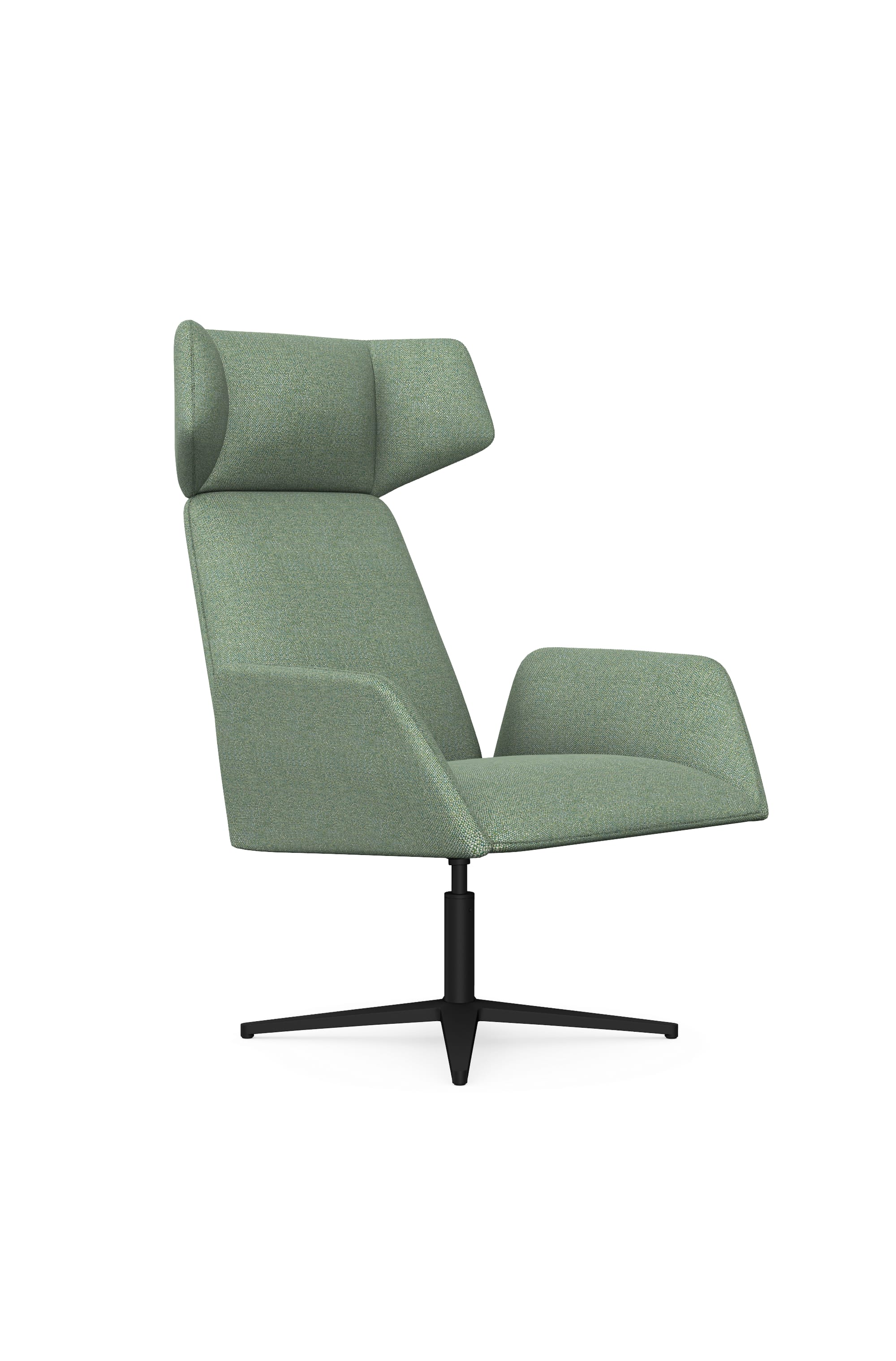 Manta Armchair Lounge Black 4 Star Base Headrest