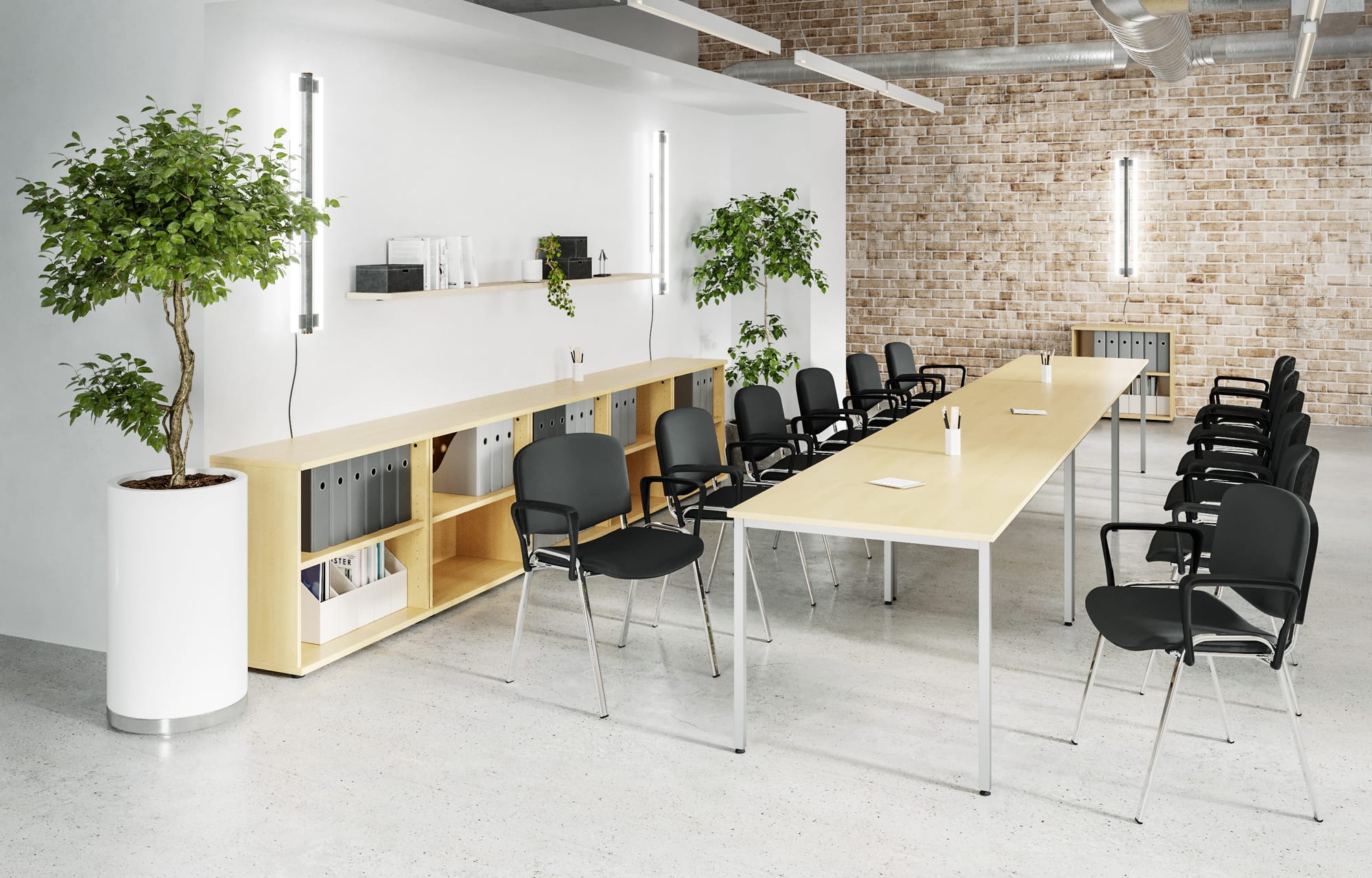 OI Series Beech Wood Chair, Black Frame