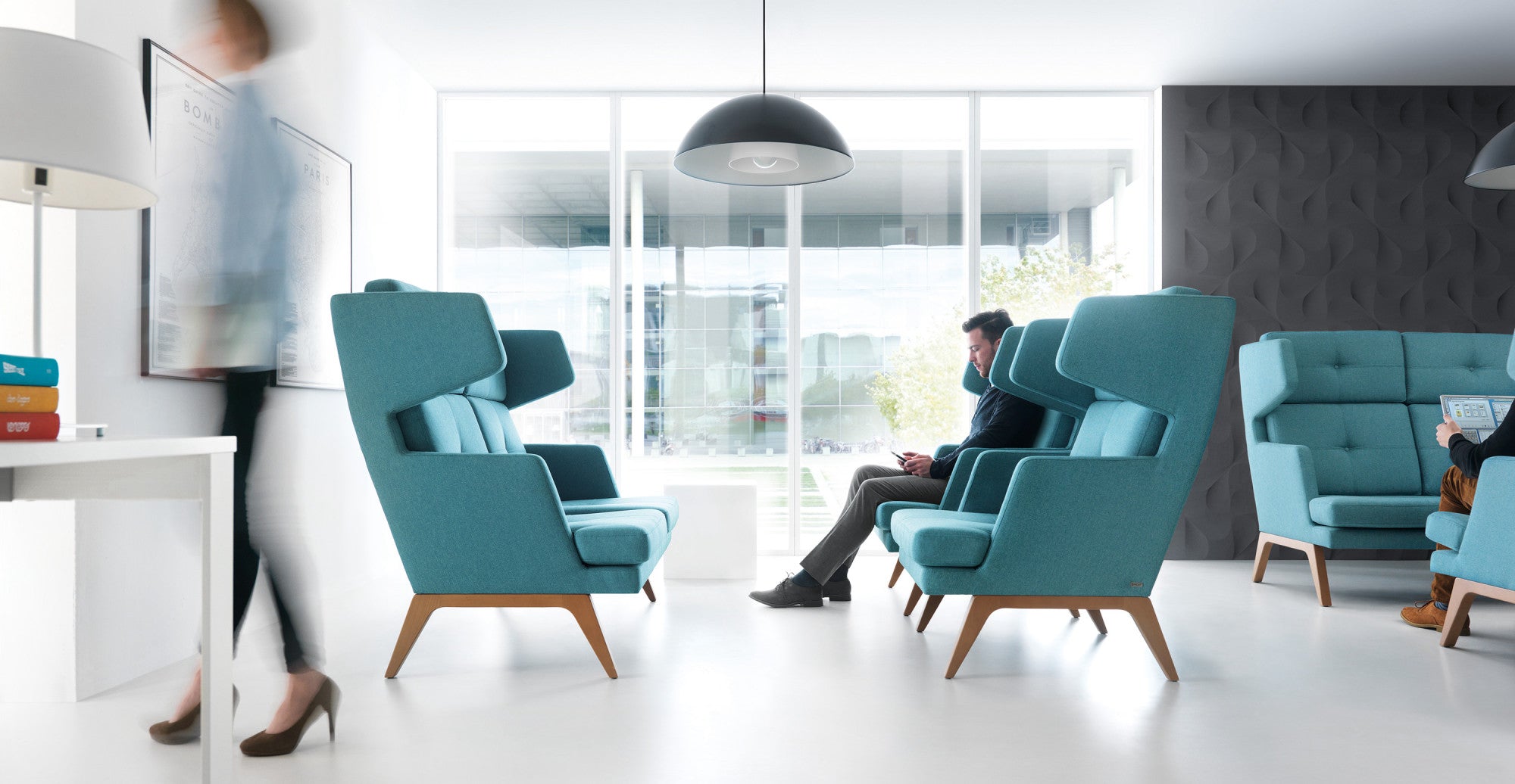 October Armchair with High Backrest