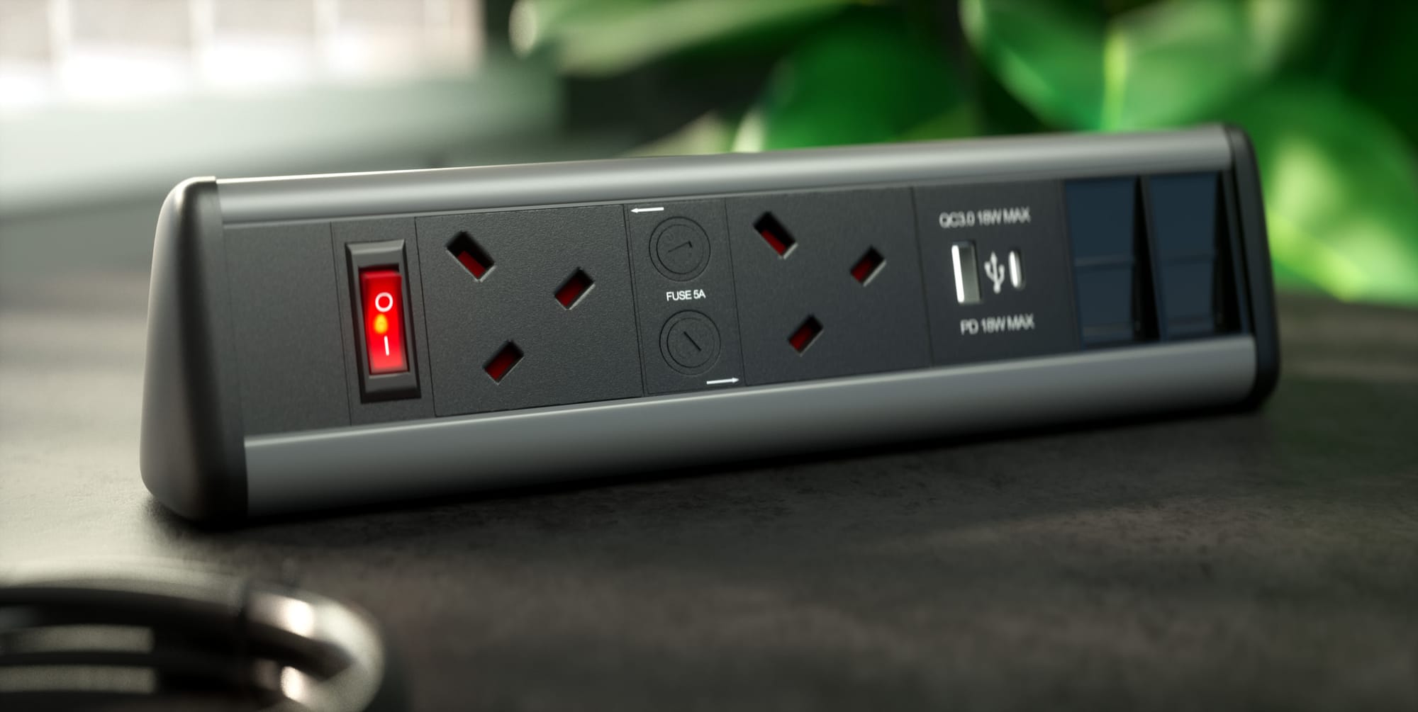 Power Pack Desktop with individually fused power & USB charging