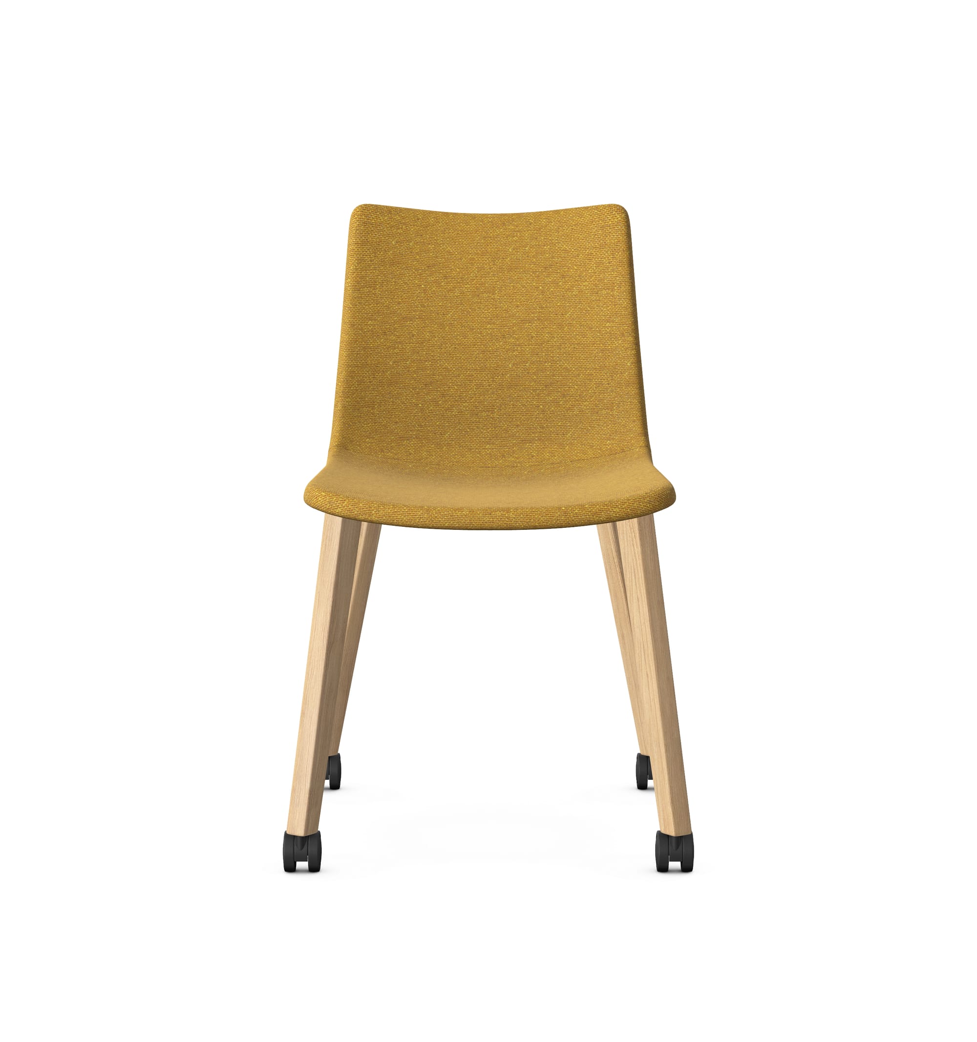 PRIME - Upholstered Chair, 4 Wooden Legs With Castors