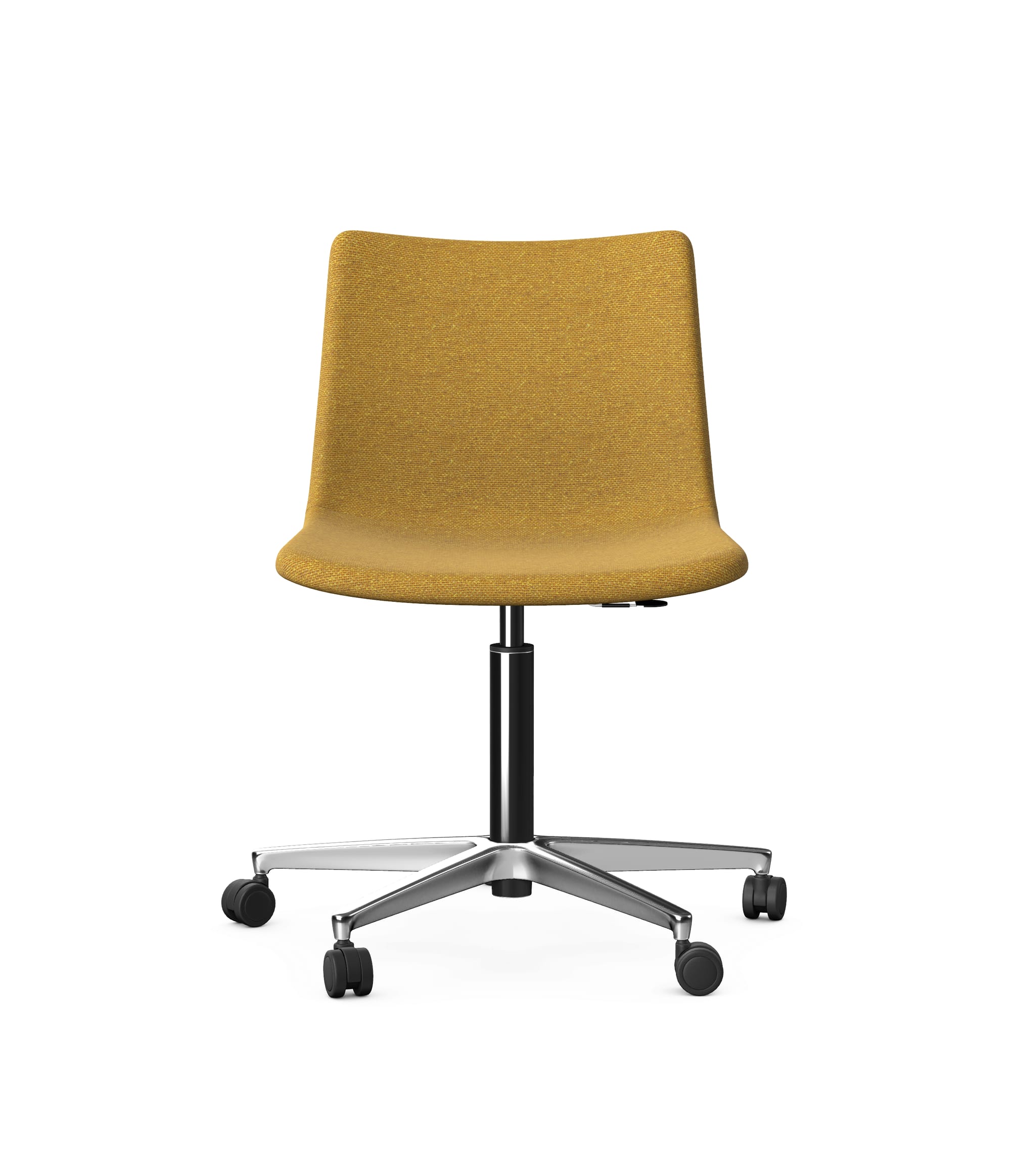 PRIME - Large Upholstered Chair, 5 Star Swivel Chrome Metal Gas Lift Base With Castors