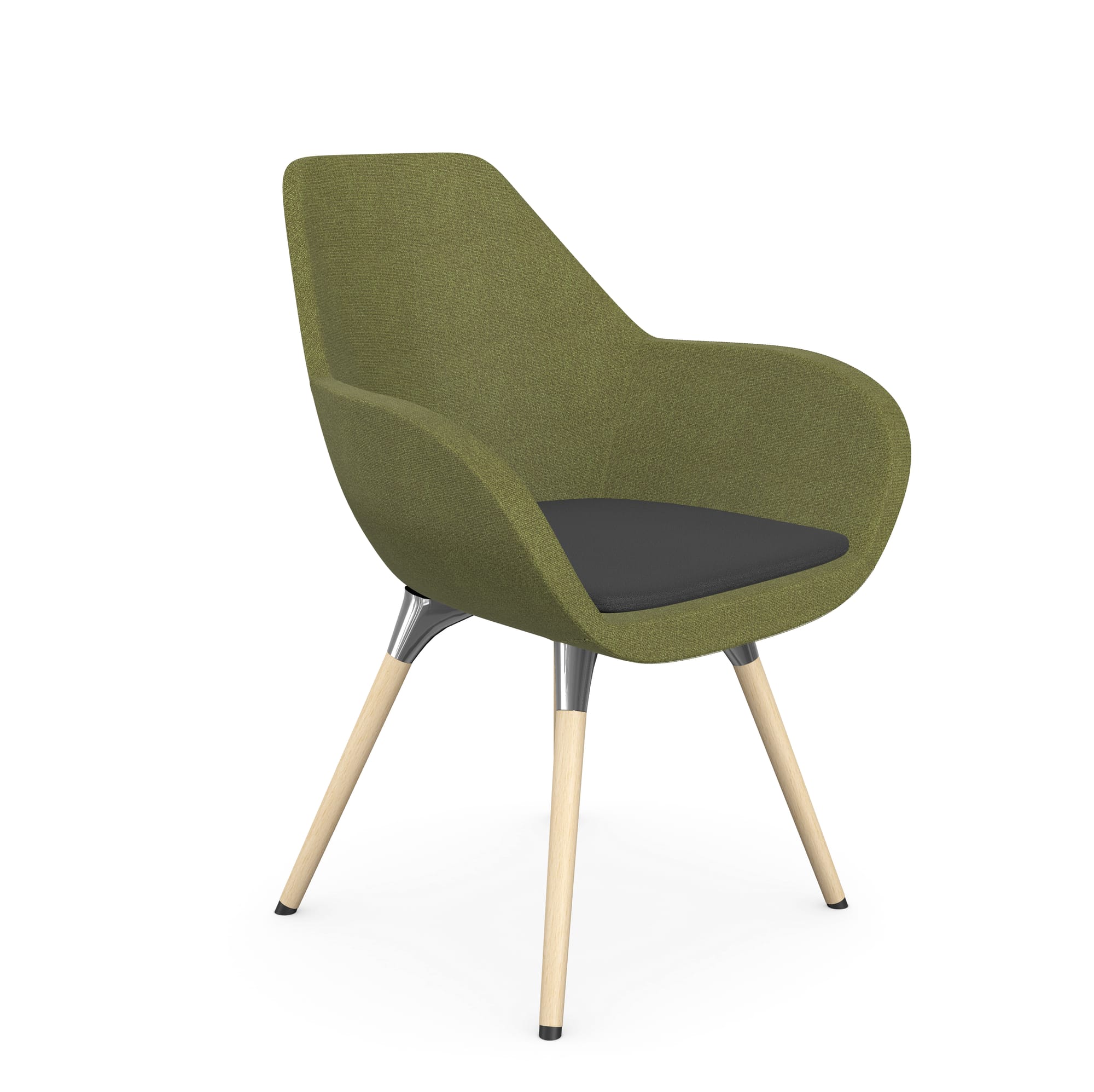 Fan Armchair with Wooden Legs - Model 10HW