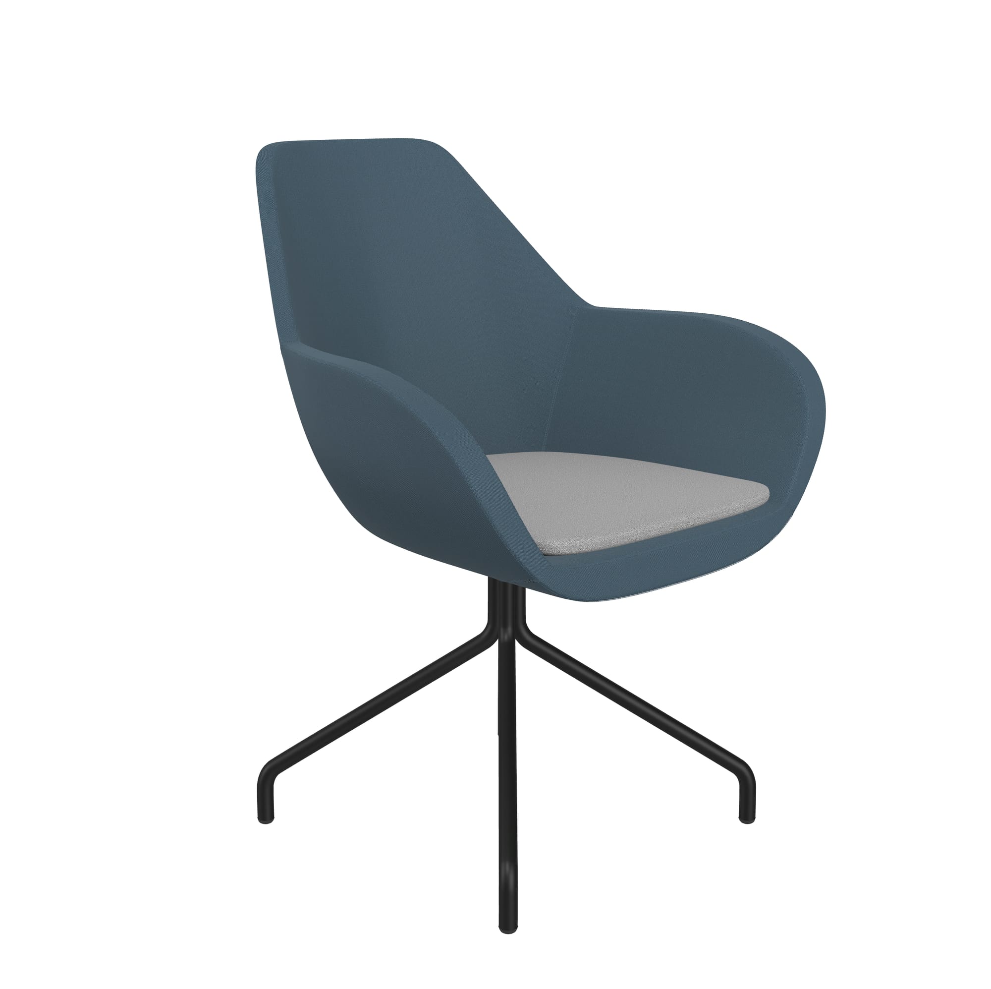 Fan 4-Legged (Swivel) Armchair with Glides - Model 10H / 10HS