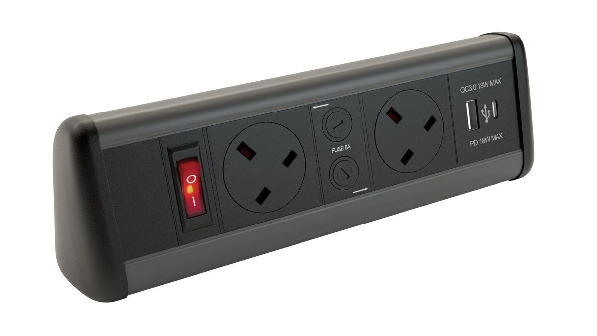 Power Pack Desktop with individually fused power & USB charging