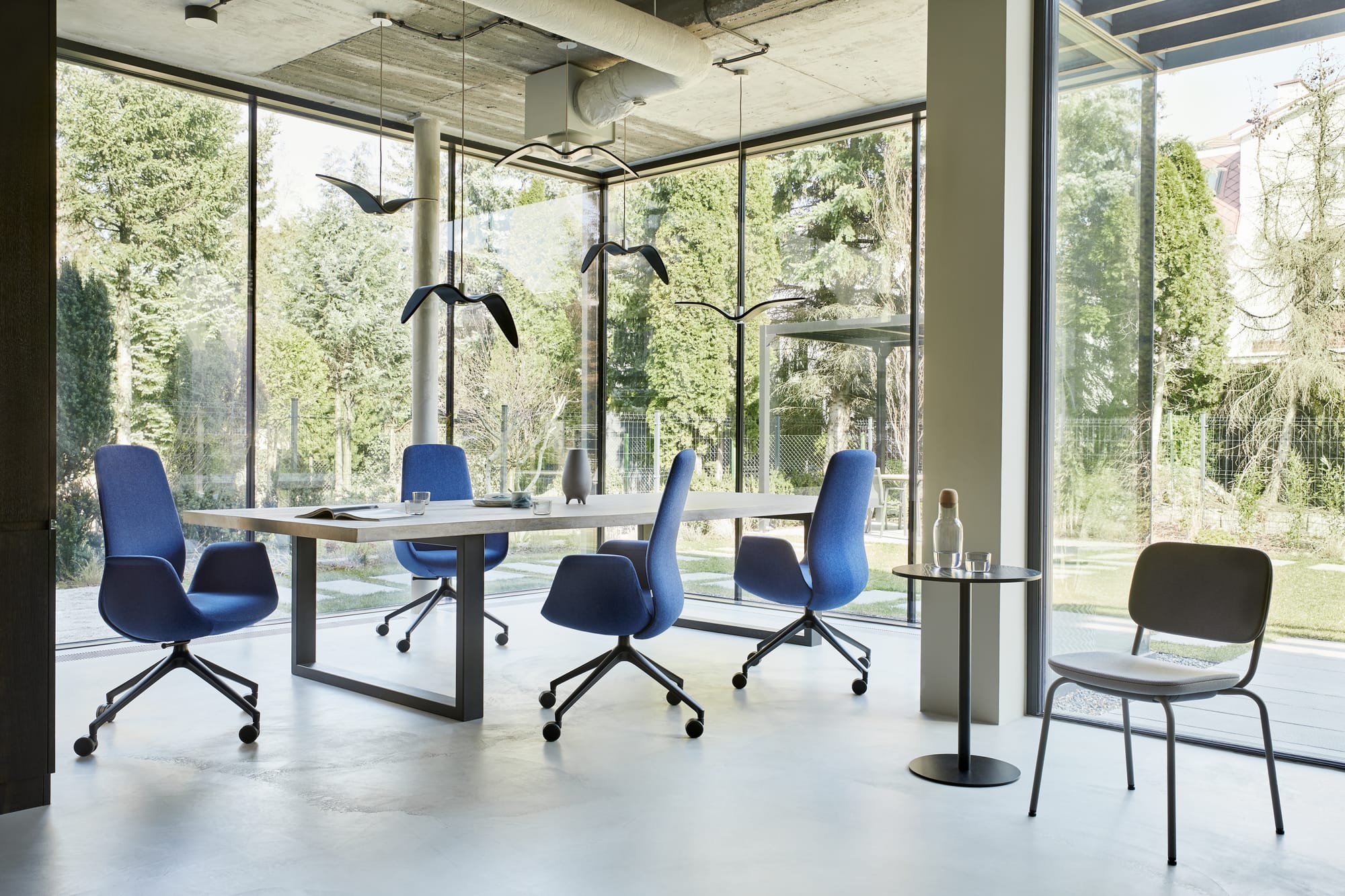 Ellie High Backrest Swivel Armchair with 5 Star Base