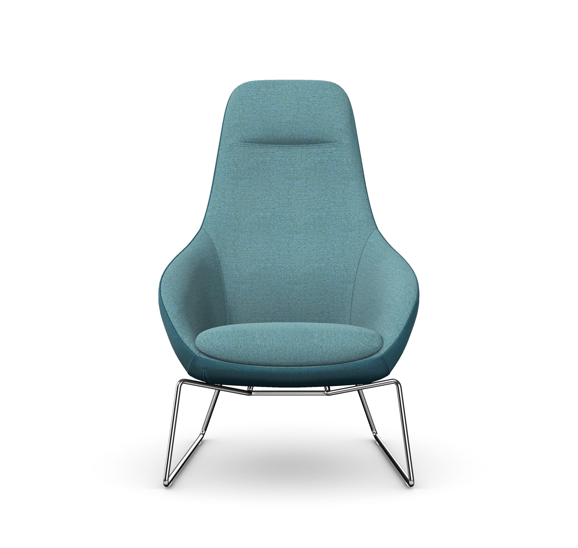 ARIA - Lounge Chair, Skid Metal Base