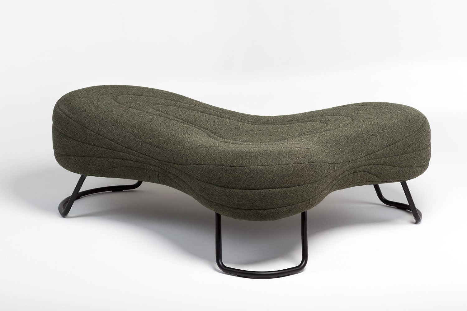 Bouli 3 Seater Painted Steel Base - BO3PL