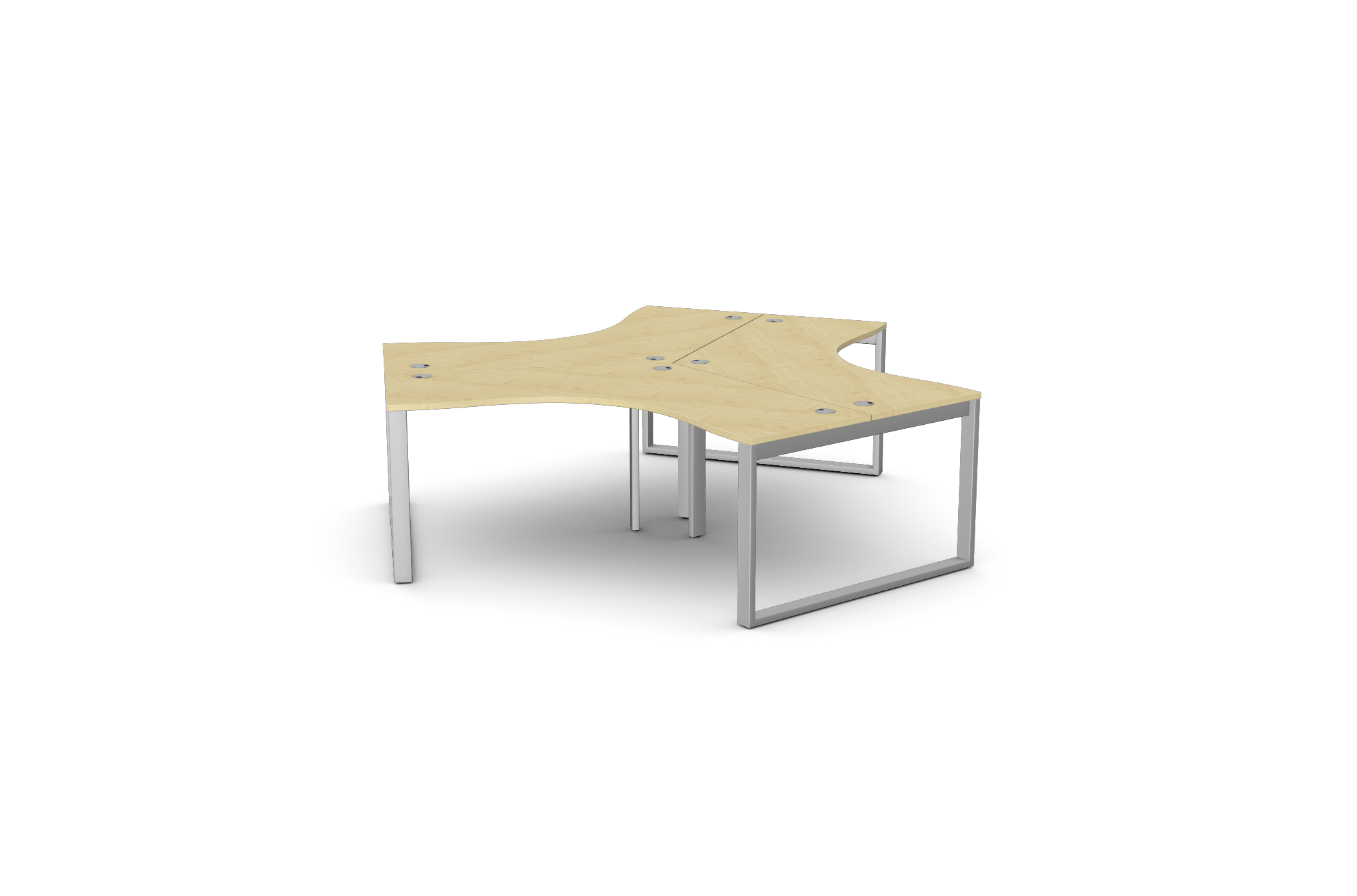 Switch 120 Degree 3 Person Bench, C-Leg