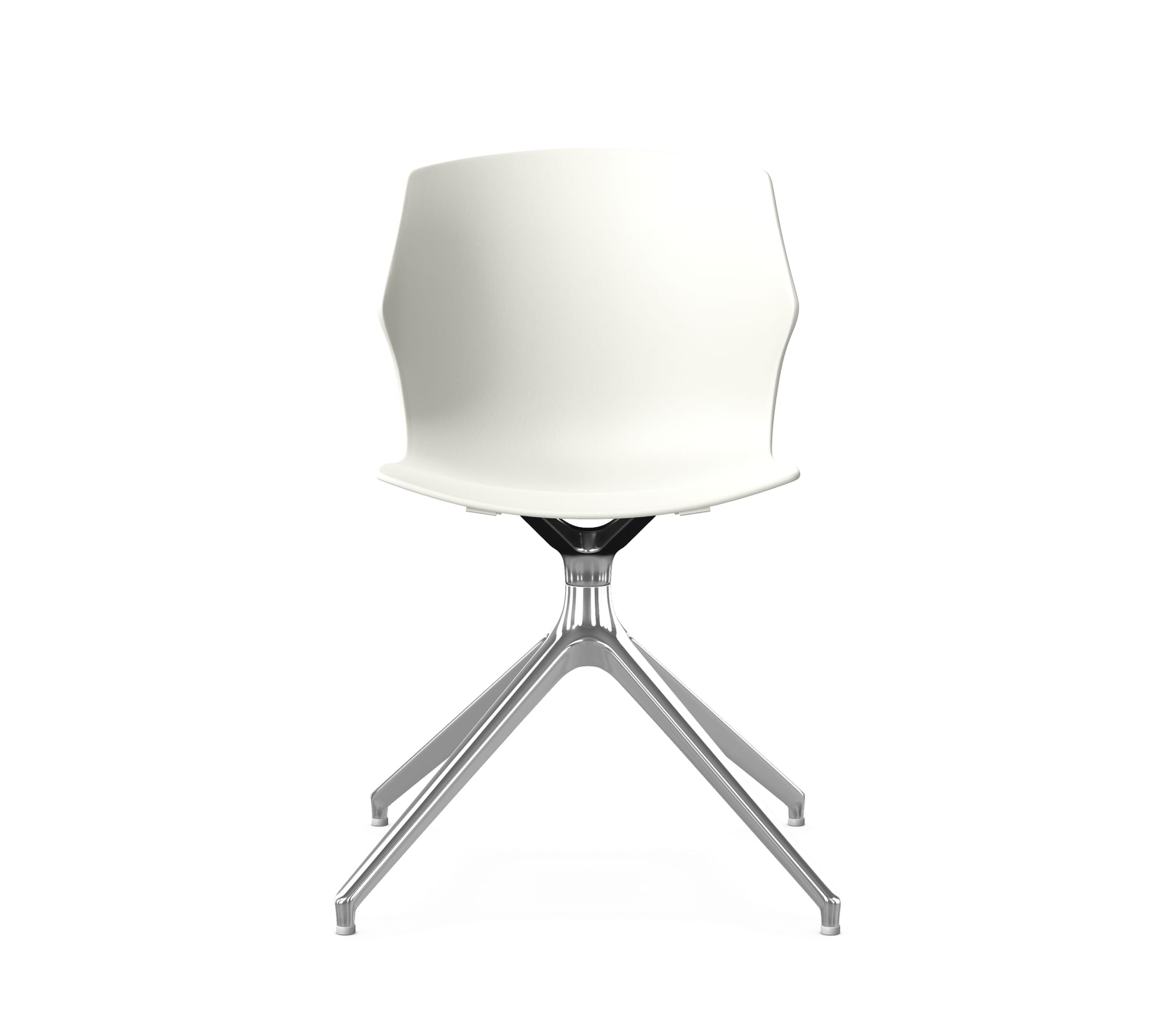 DIFFUSE - Polypropylene Chair, Pyramidal Aluminium Base
