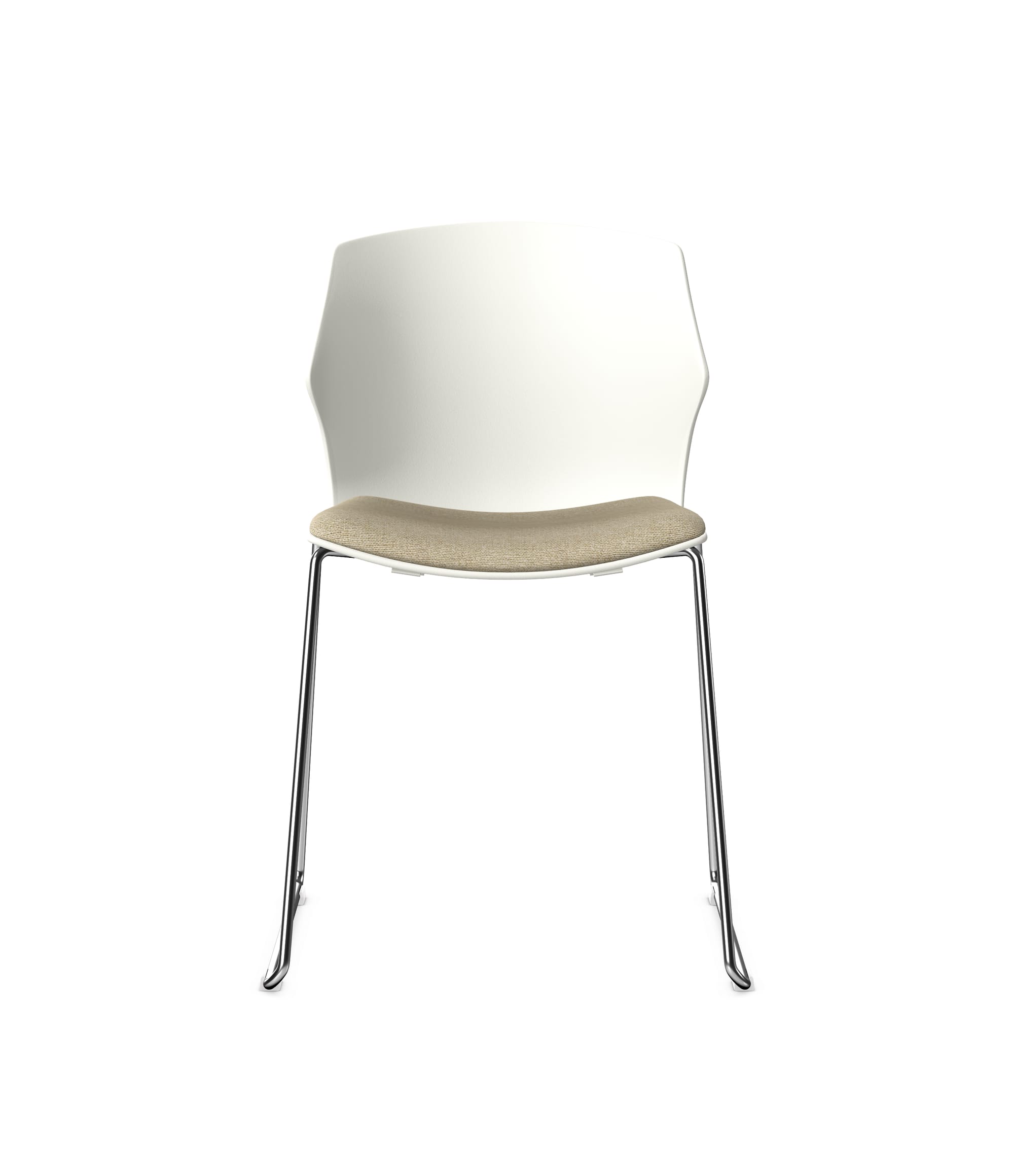 DIFFUSE - Polypropylene Chair, Skid Metal Base