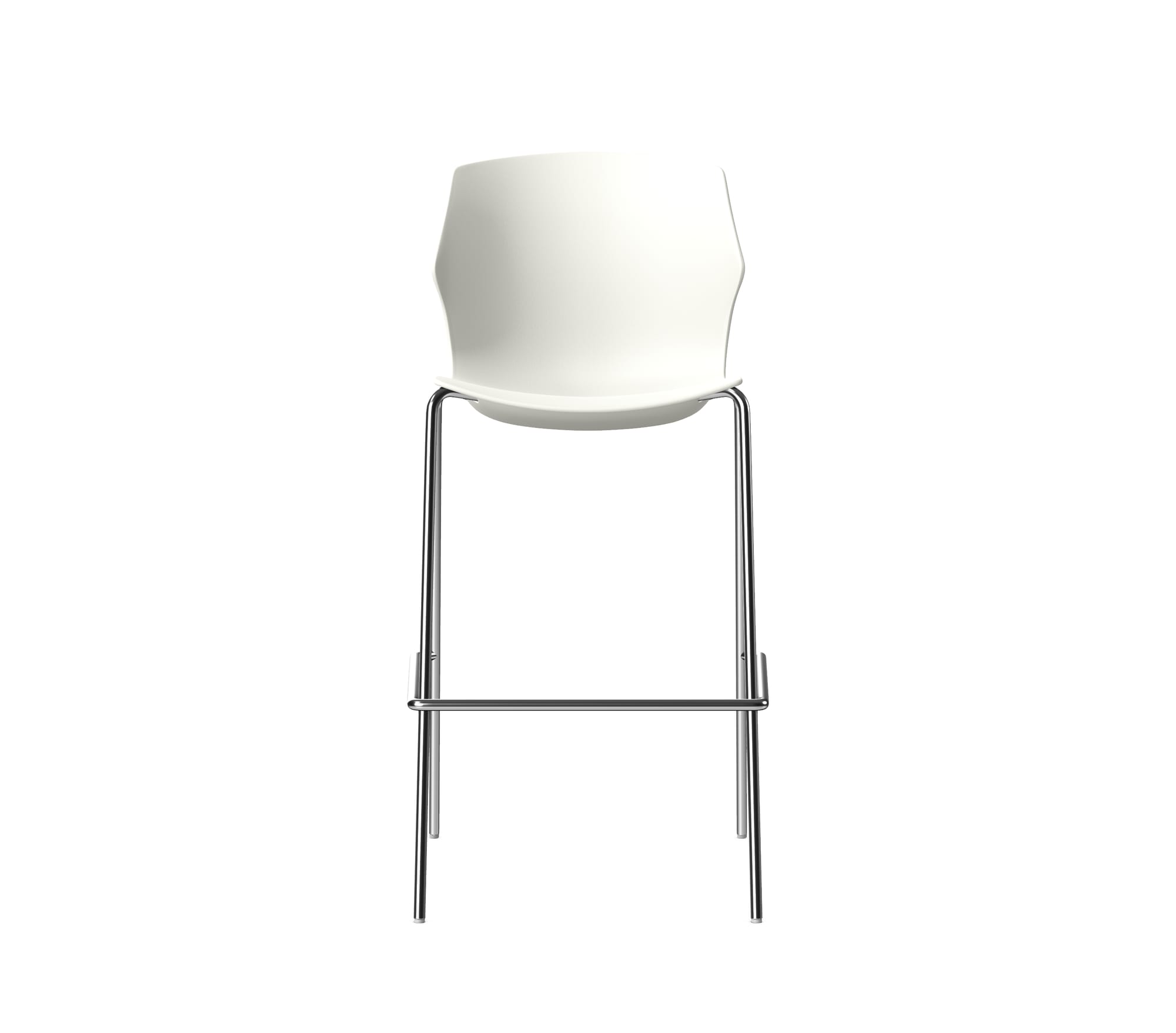 DIFFUSE - Polypropylene Stool, 4 Metal Legs