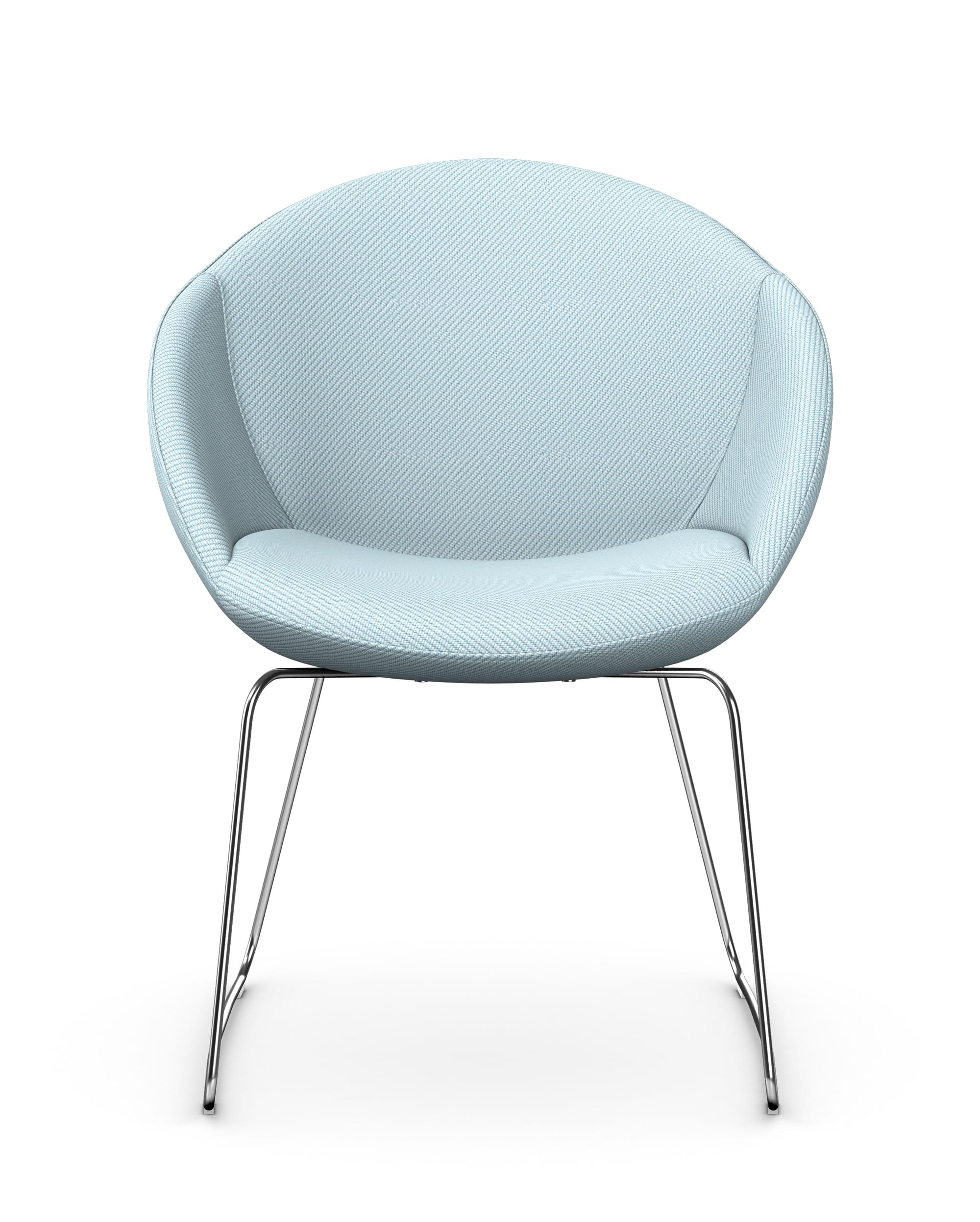 ELENA - Chair, Skid Metal Base