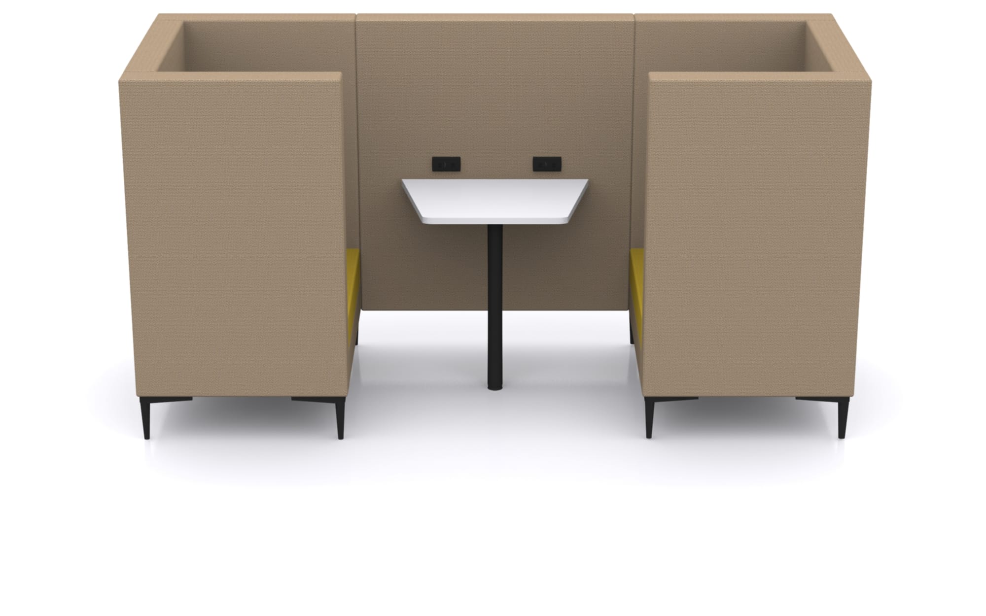 ELEMENT - Four Seat Highback Booth with Table