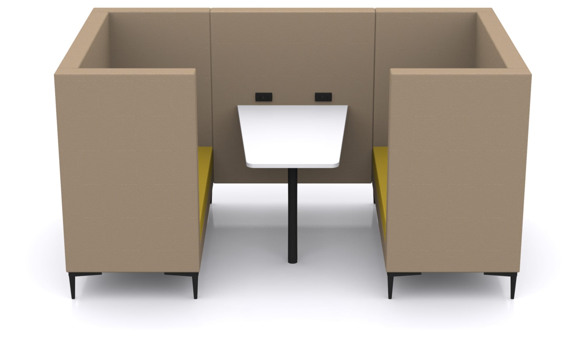 ELEMENT - Two Seat Highback Booth with Table