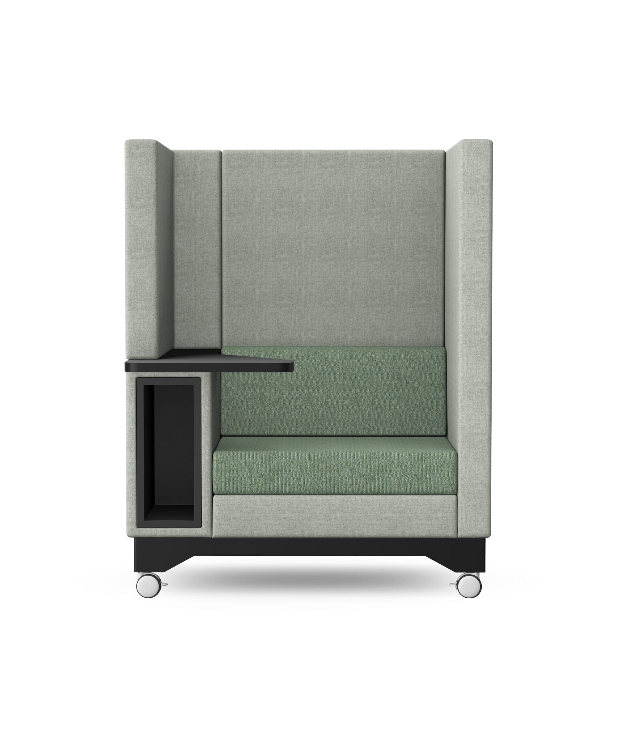 ELEMENT MOVE - Highback Sofa with Work Area, Storage and Locking Castors