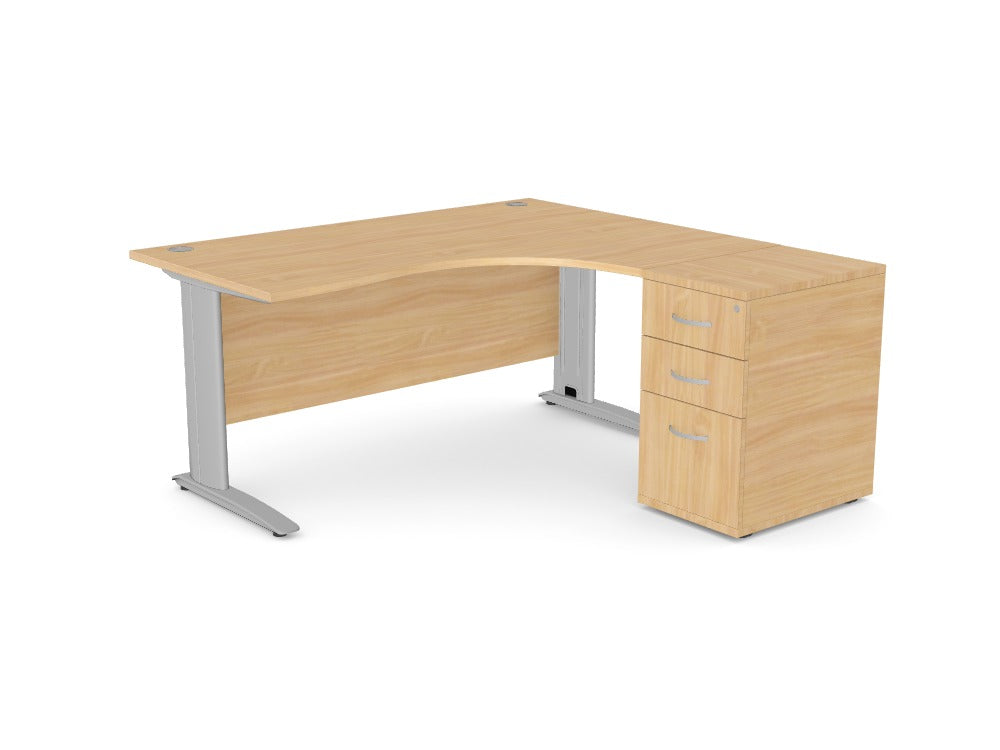 Komo Crescent Desk with Pedestal - Custom Design Ref: KU4EUOX