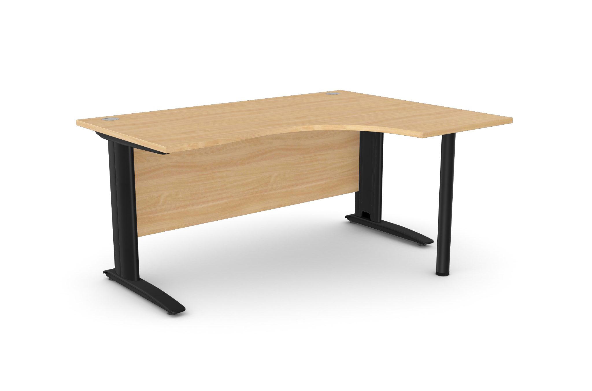 Komo Crescent Desk With Pole Leg