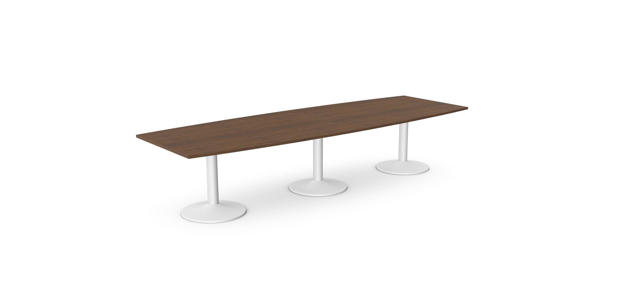 Kito Barrel Meeting Table, Triple Cylinder Leg Base - Size 3500mm x 1200mm