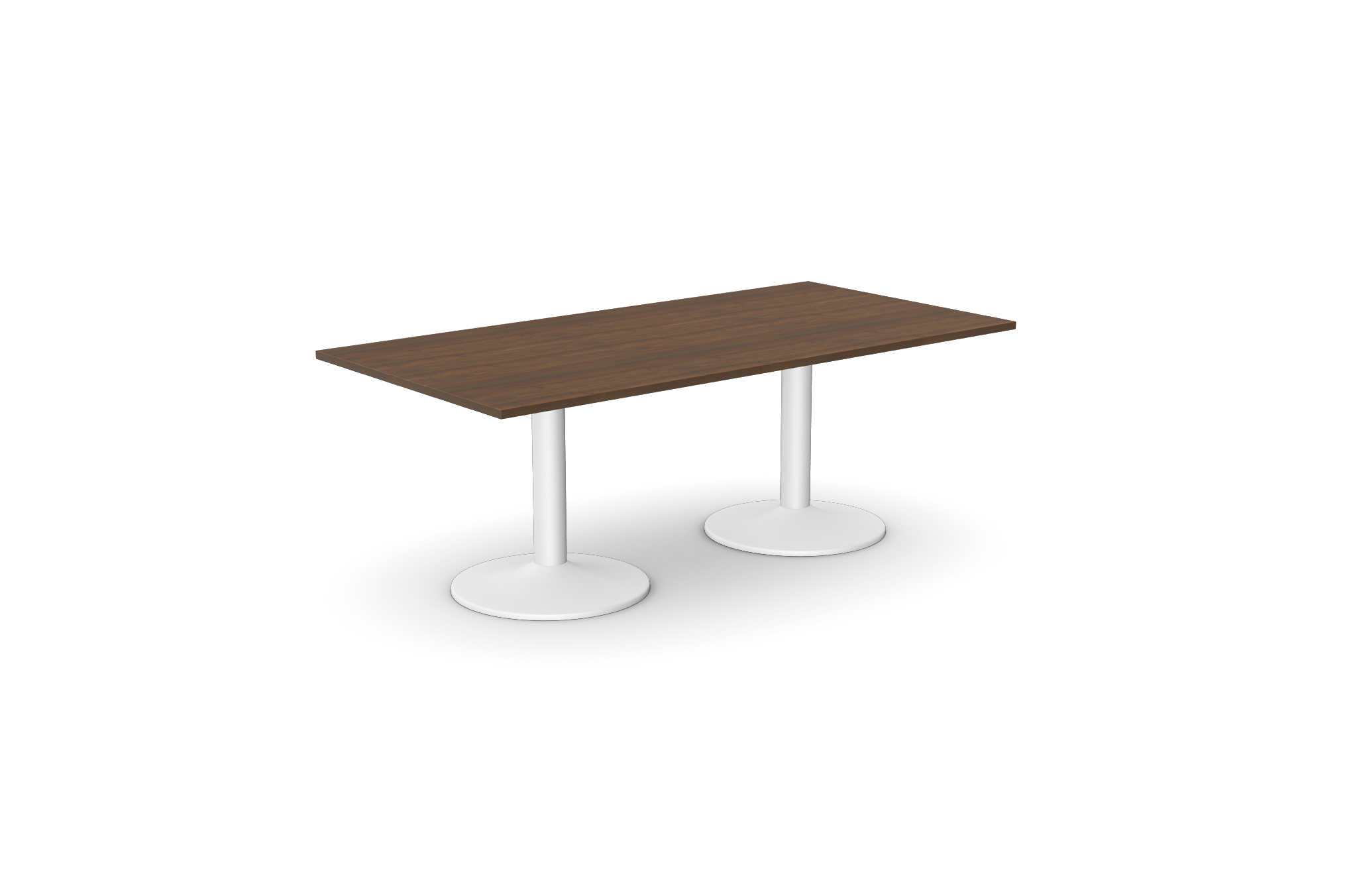 Kito Rectangular Meeting Table, Double Cylinder Leg Base - Size 2000mm x 1000mm