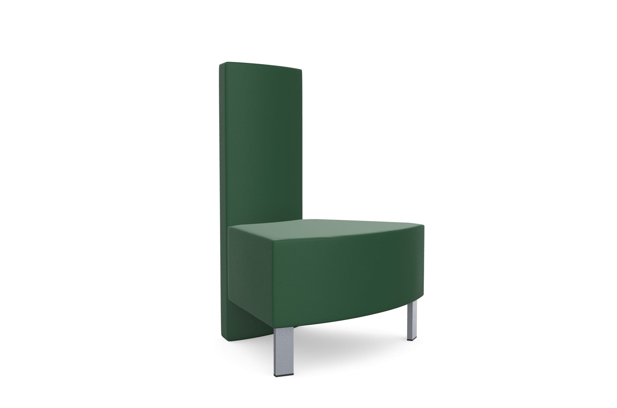 Snake 45 Degree Corner Section with Backrest on Shorter Angle