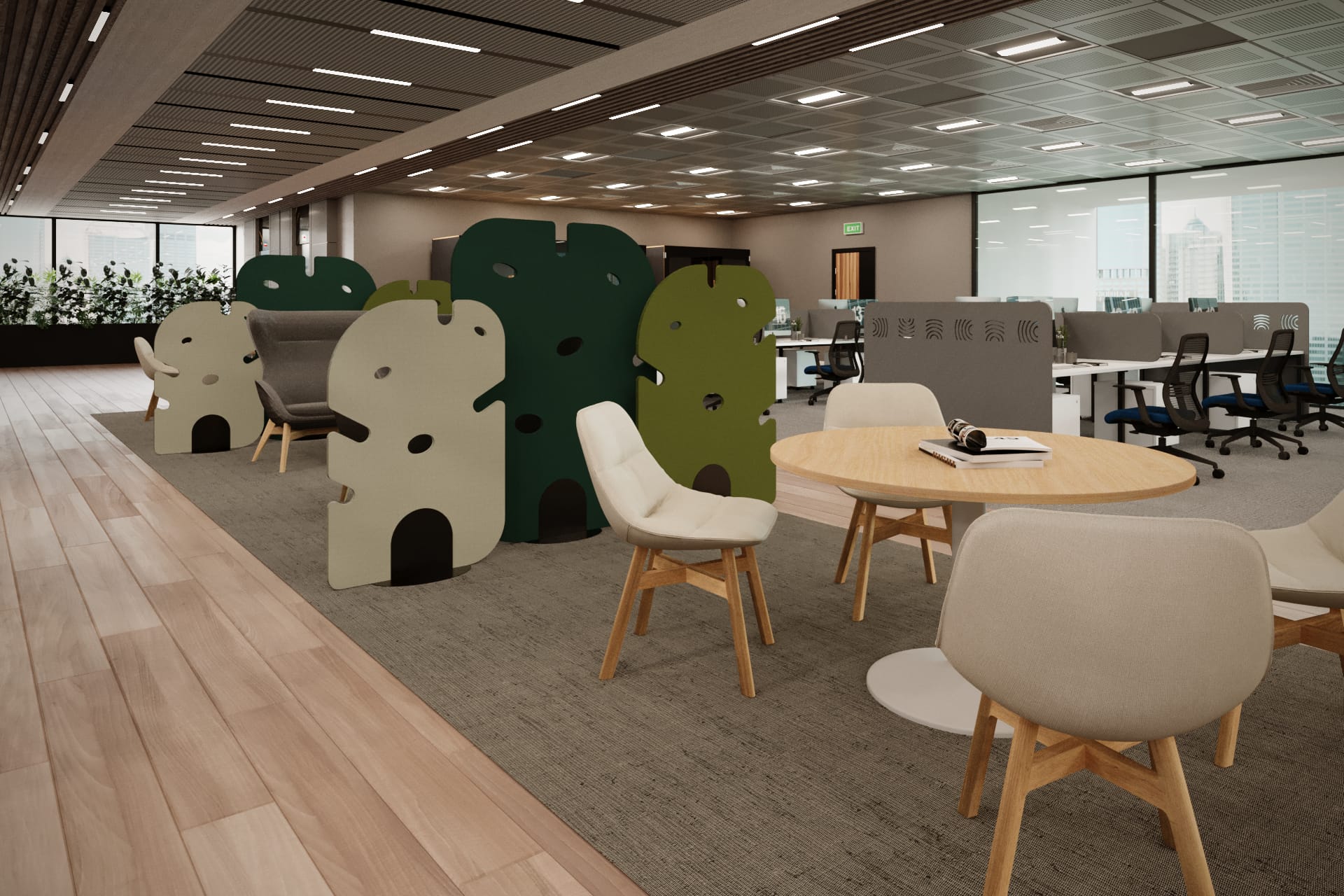 Koala Leaf Freestanding Screen