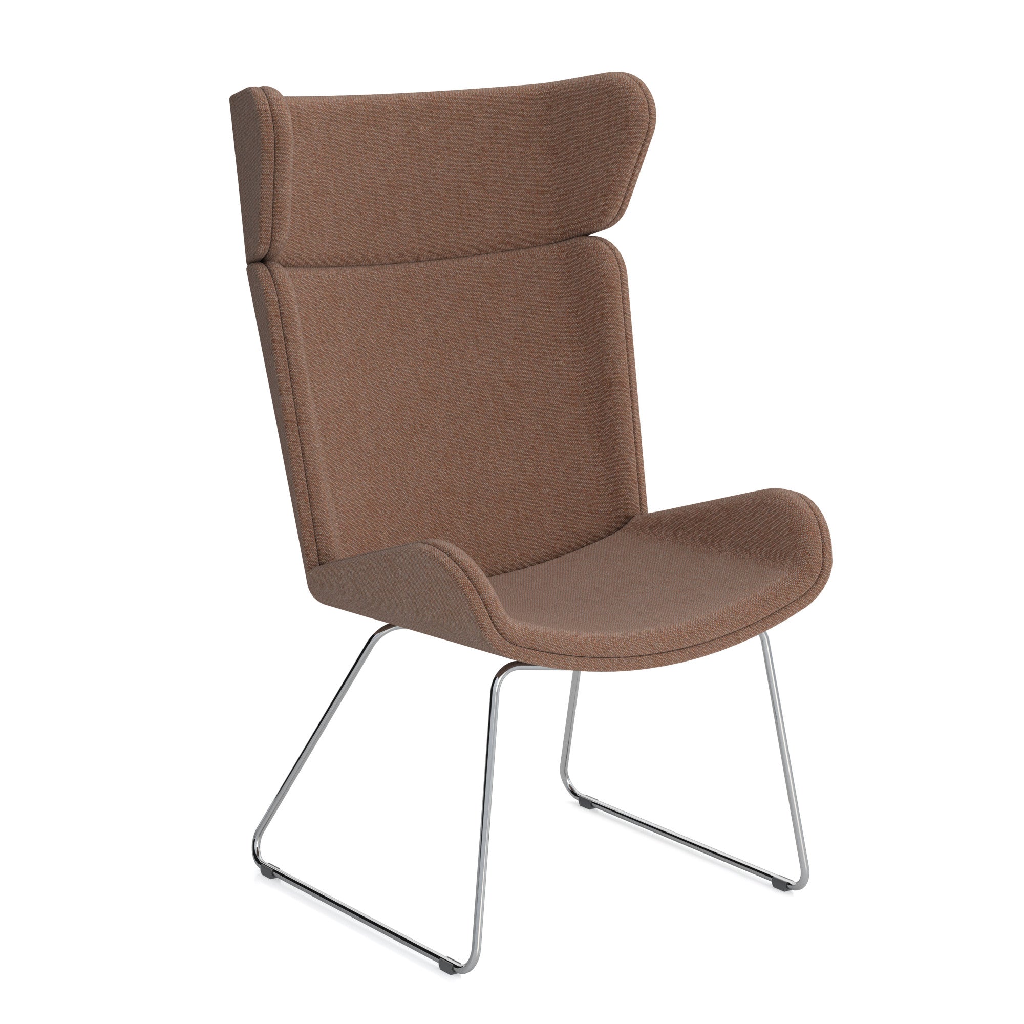 HARPA - Wingback Chair, 4 Metal Legs