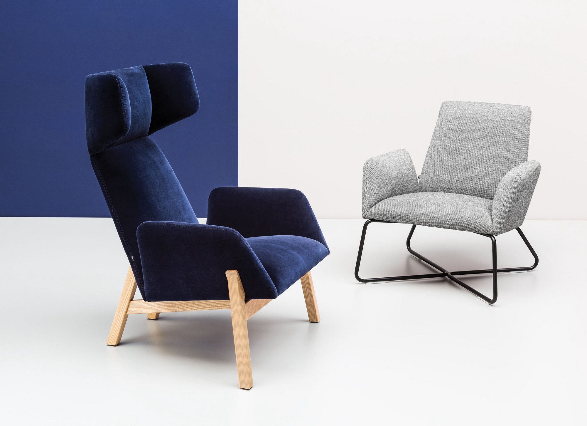 Manta Armchair Lounge, Wooden Leg (MA1Z)