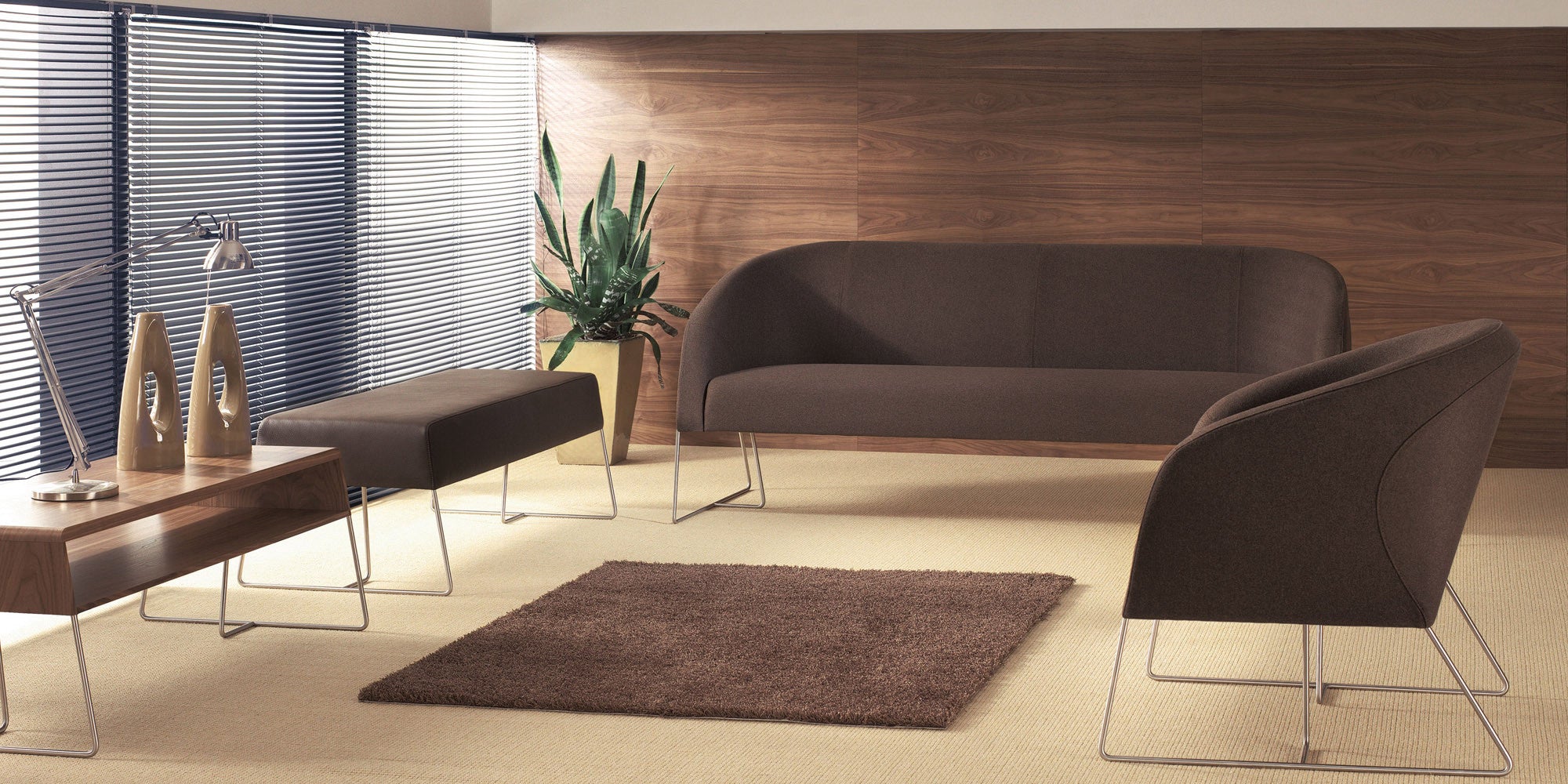 Mula 3 Seater Sofa, Metal Legs