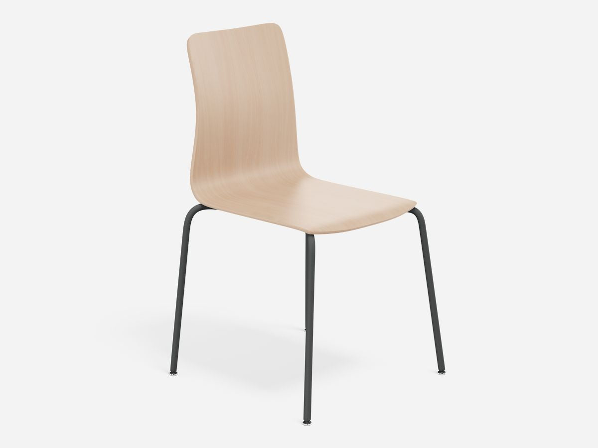 Linar Plus Wooden Chair with Cushion, Metal Legs