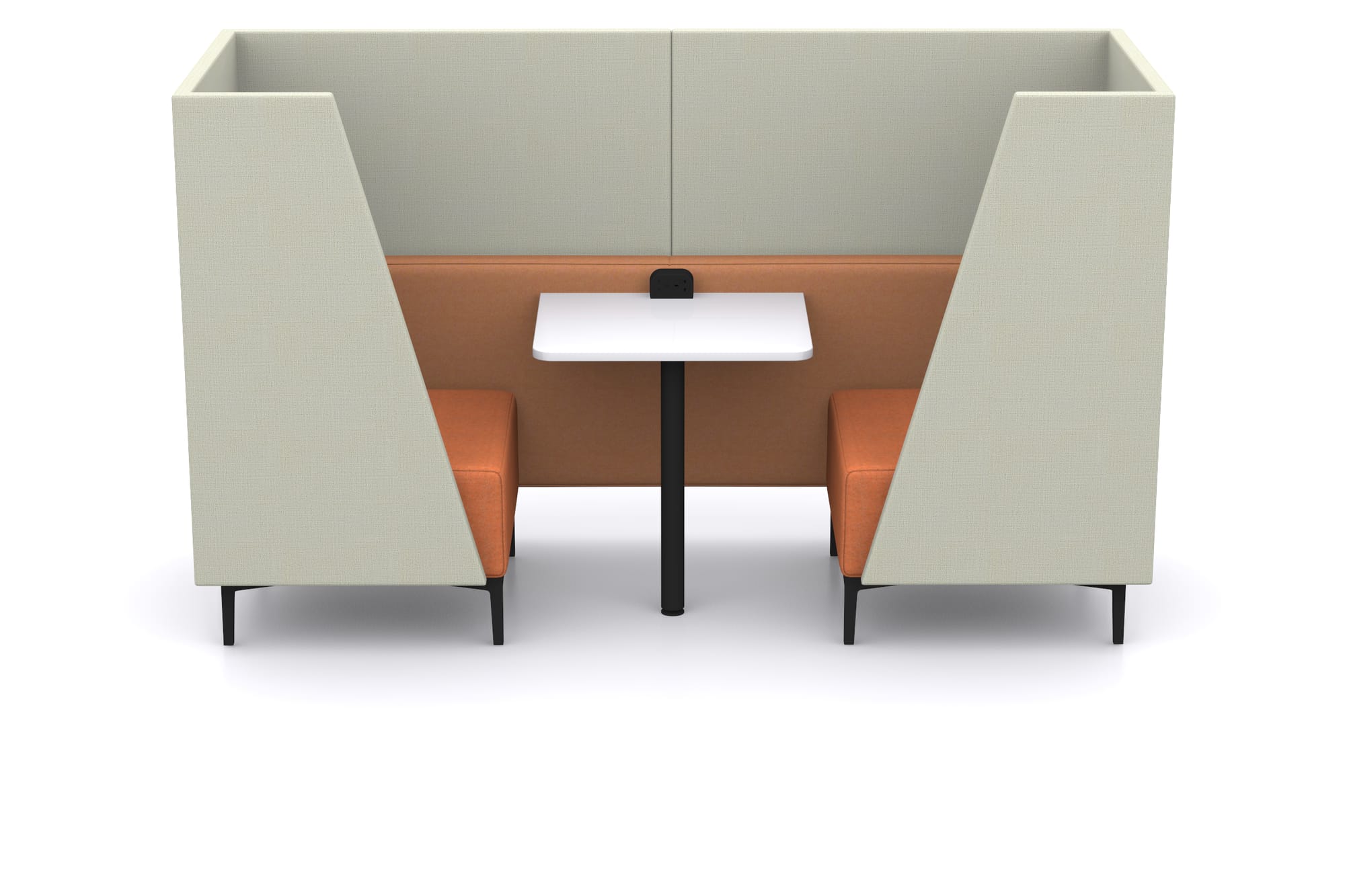 OBAN SOCIAL - Four Seat Low Back Booth With Table
