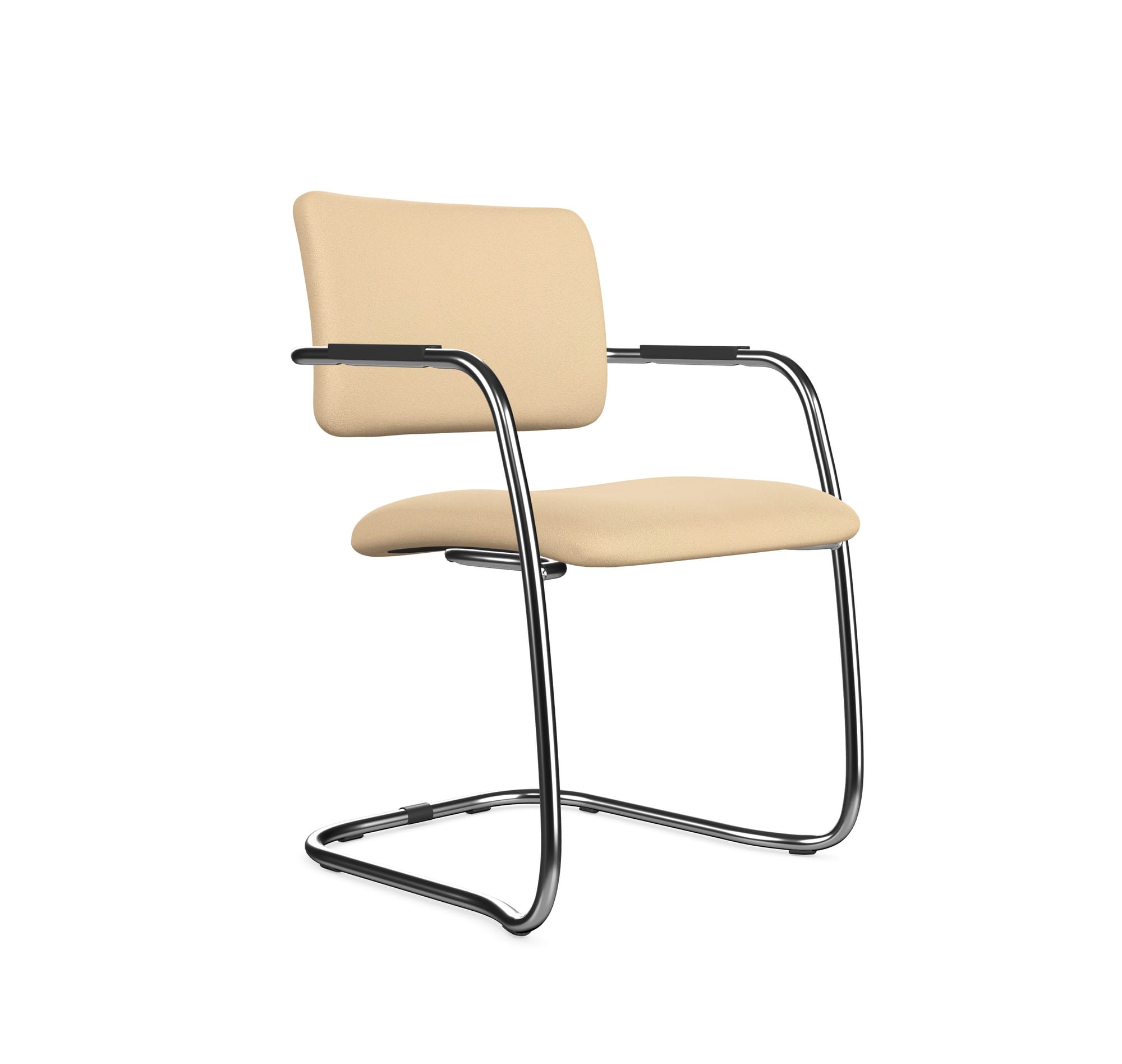 OQ Series Mid Backrest Stacking Chair, Chrome Frame