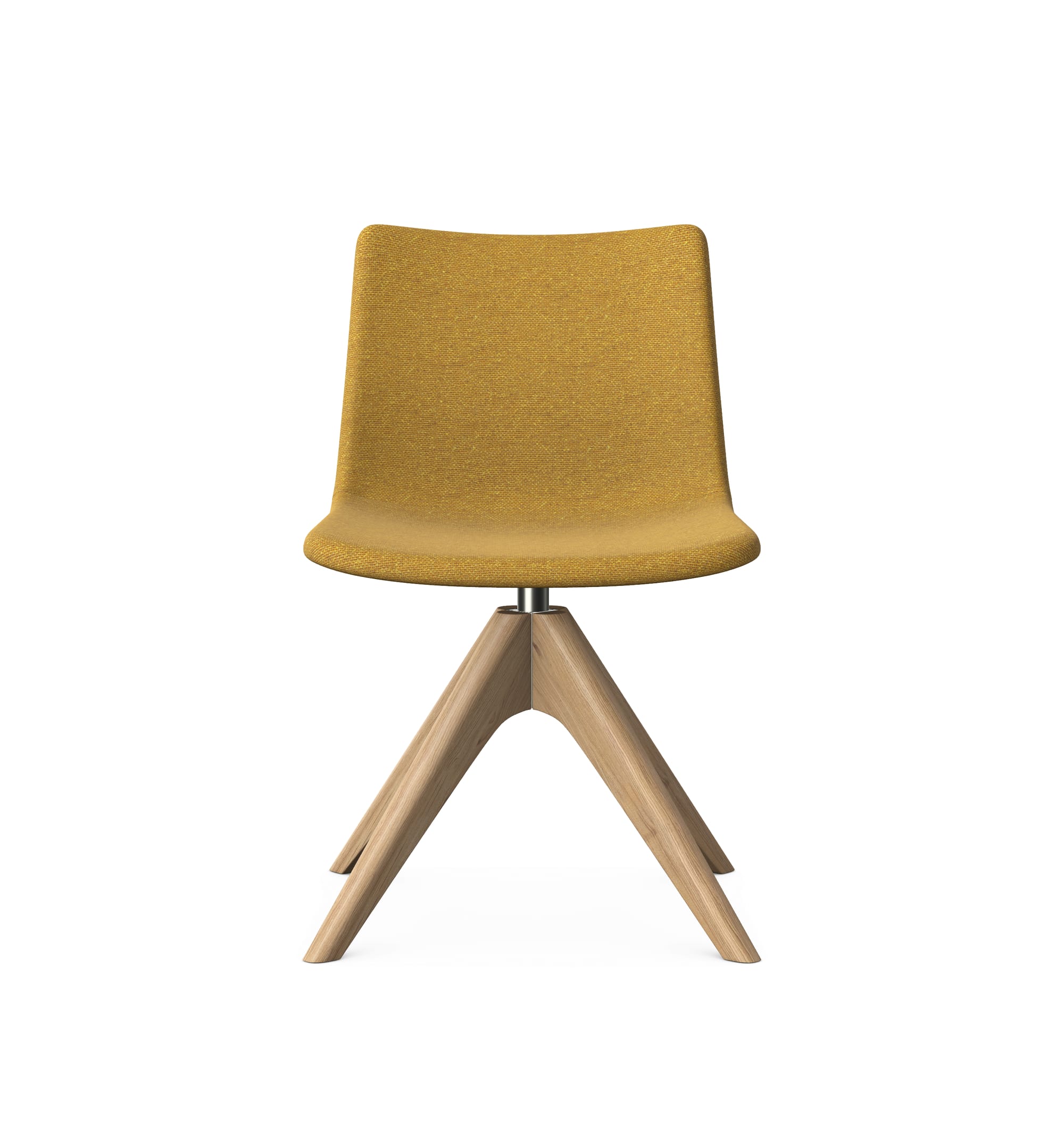 PRIME - Large Upholstered Chair, Pyramidal Wooden Base