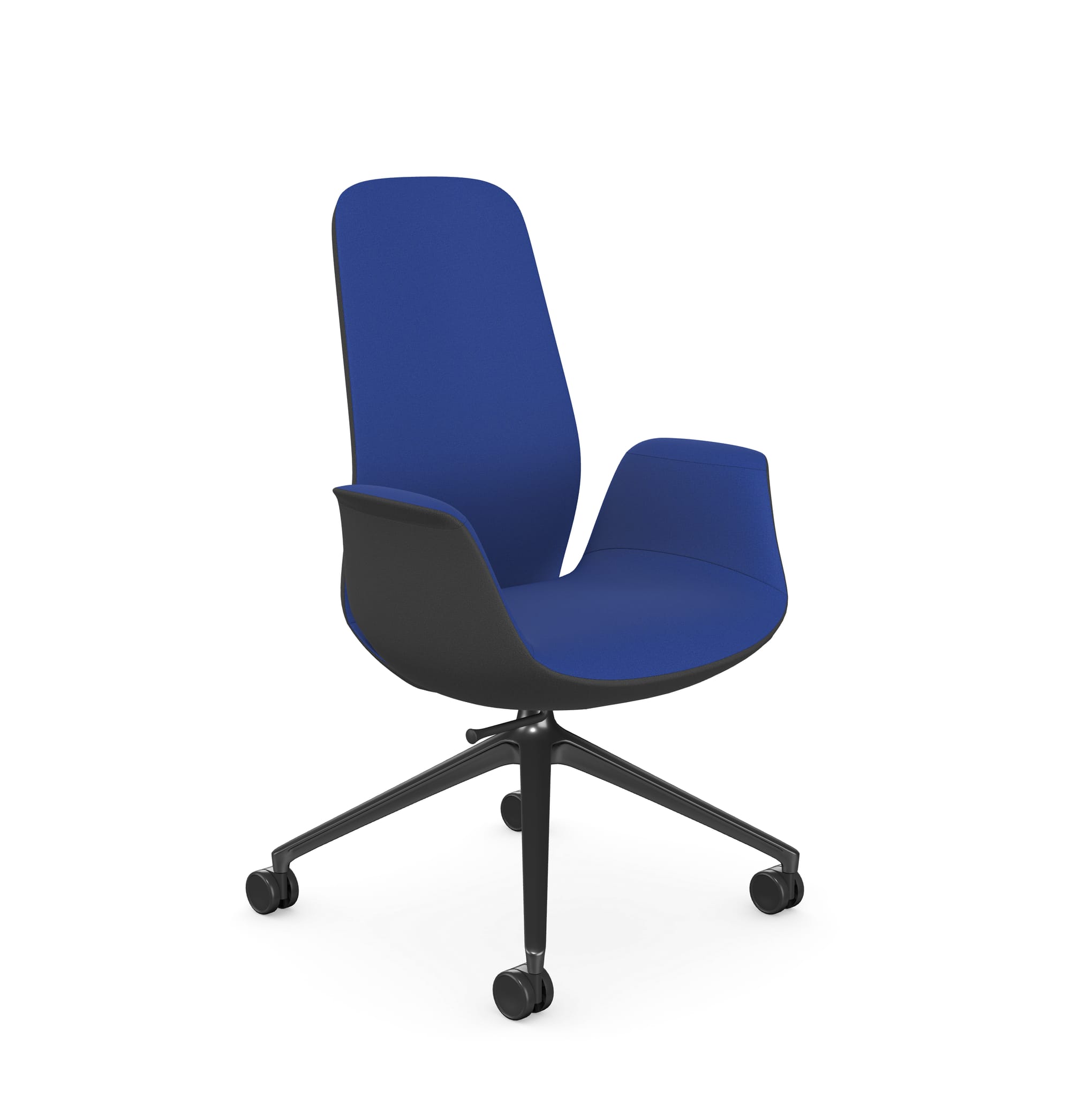 Ellie High Backrest Swivel Armchair with 4 Star Base