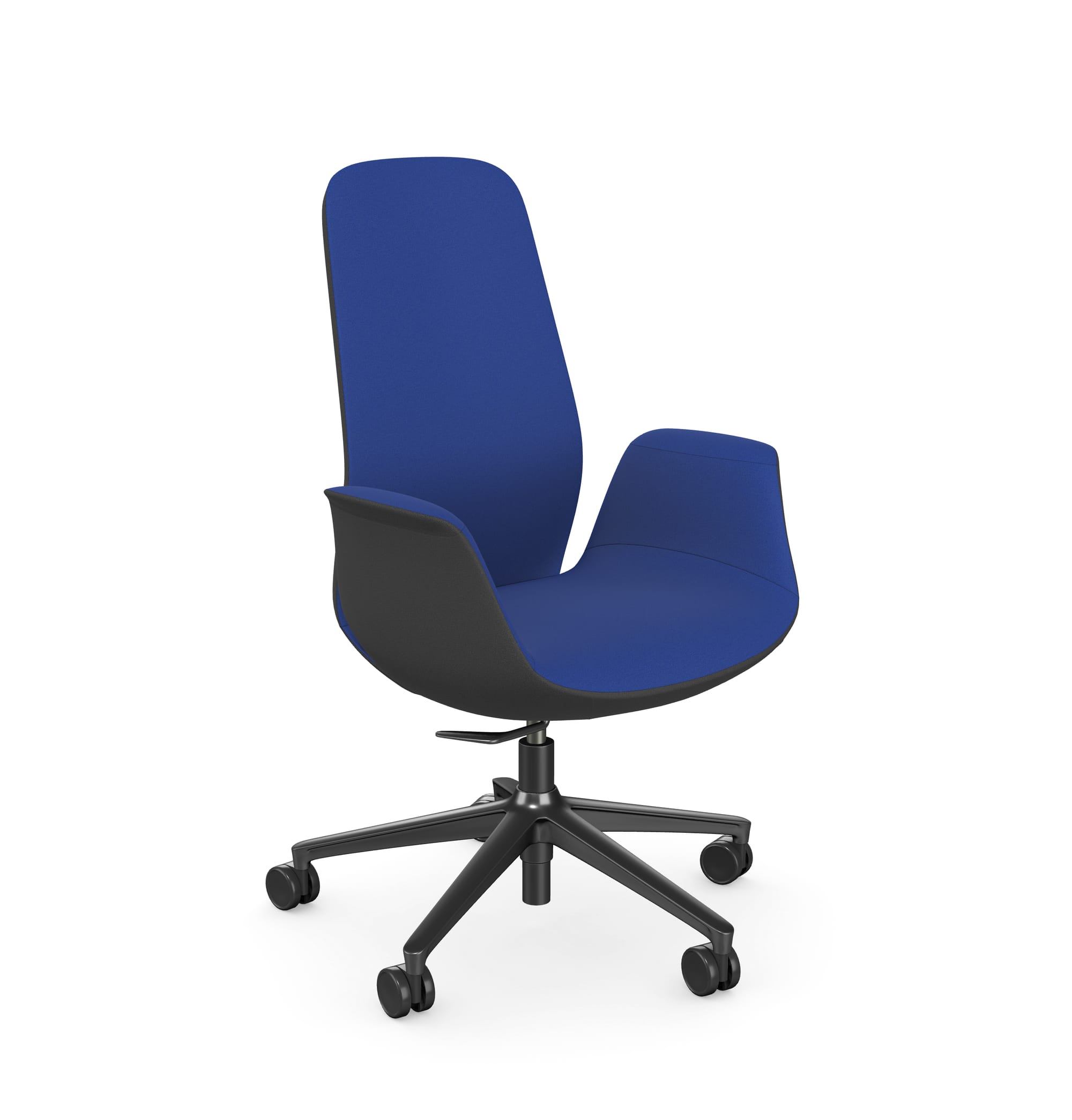 Ellie High Backrest Swivel Armchair with 5 Star Base