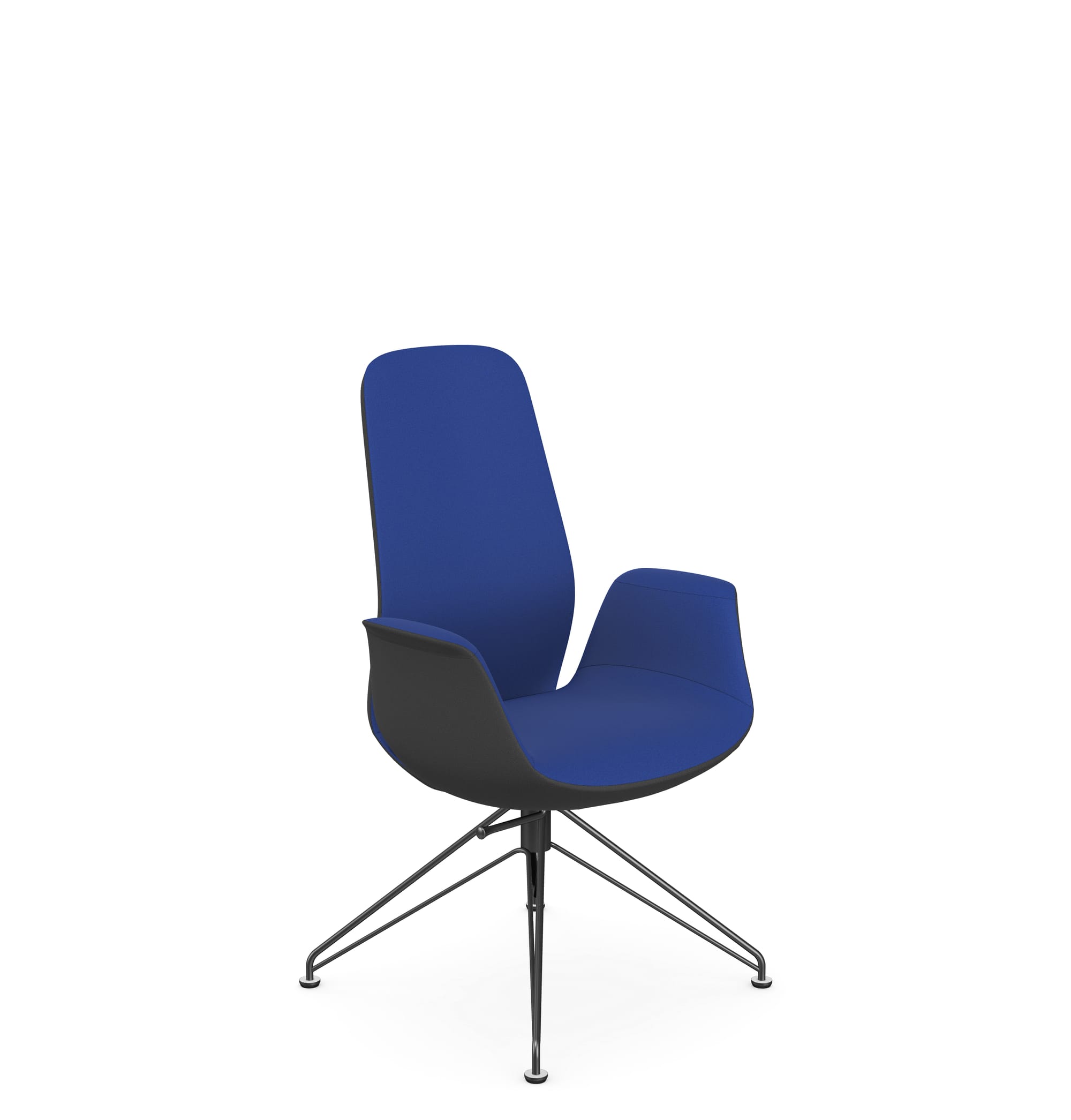 Ellie High Backrest Swivel Armchair with Wire Frame