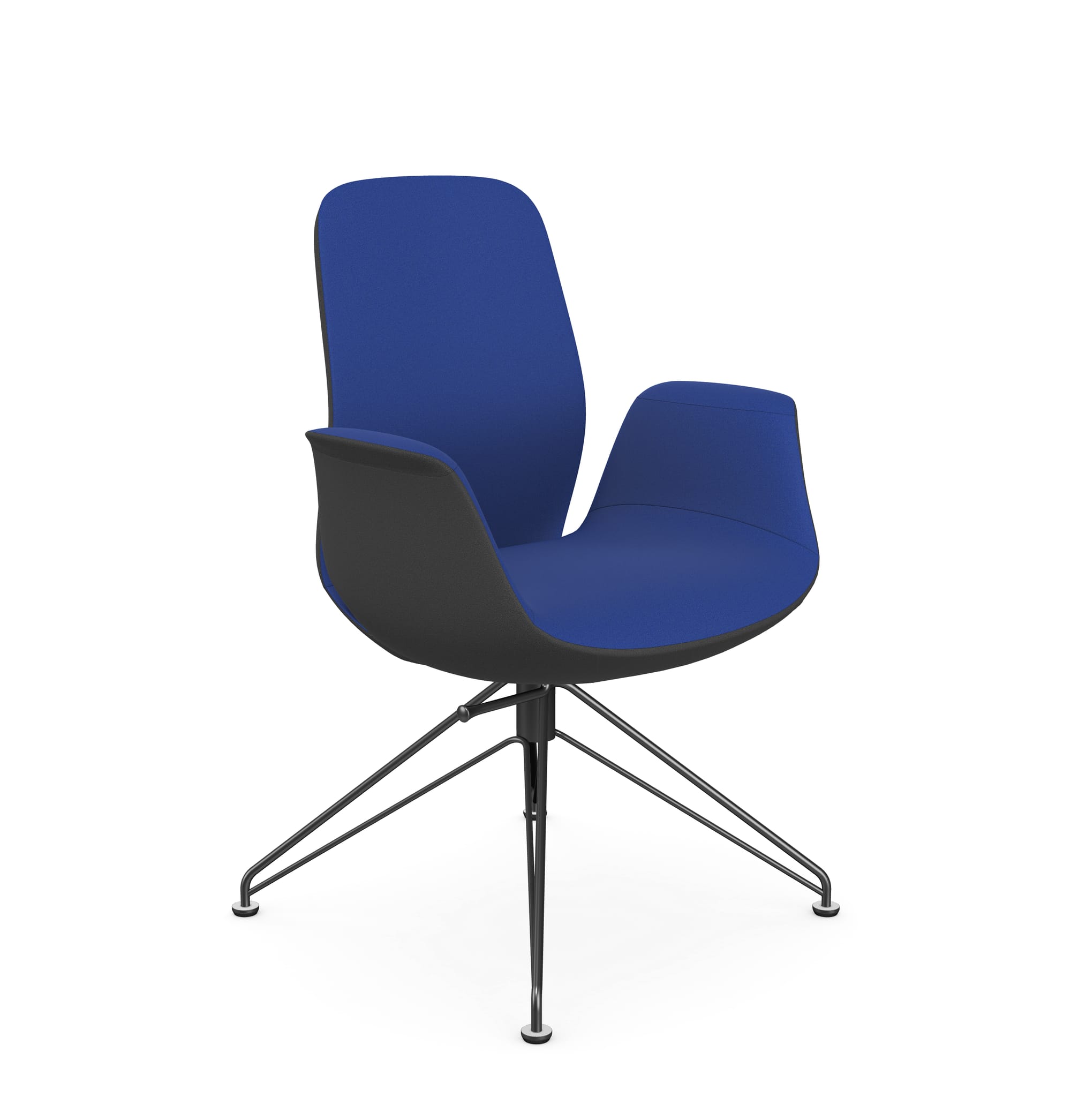 Ellie Low Backrest Swivel Armchair with Wire Frame