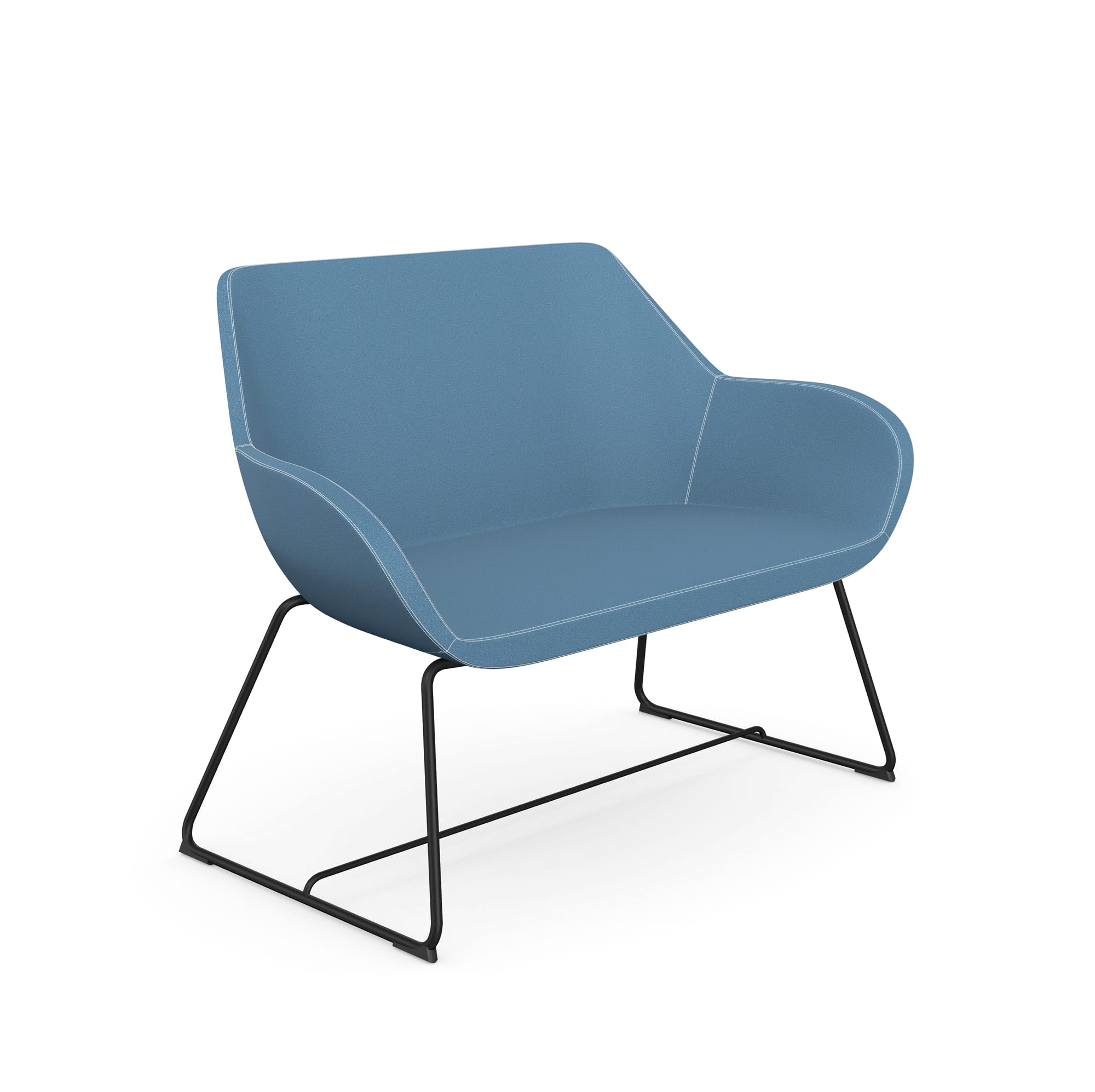 Fan 2-Seat Sofa with Cantilever Legs - Model 20V