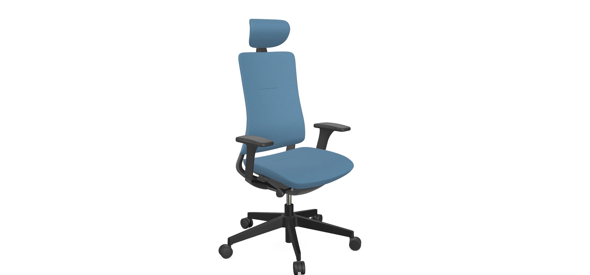 Violle Fabric Backrest, with Headrest Black