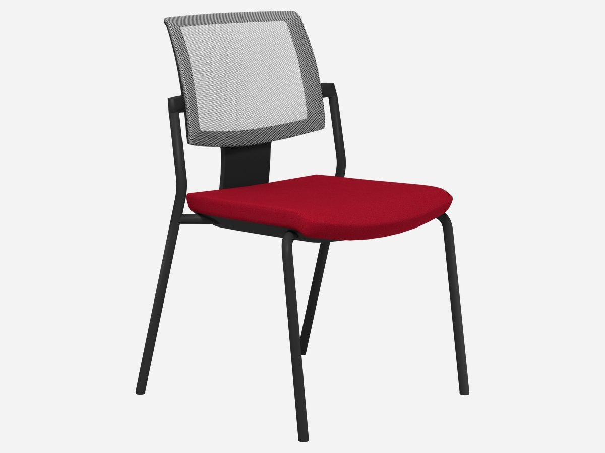 Xenon Net Visitor Chair, 4-Legged Frame - Model 20H - Custom Design Ref: OKKEMA