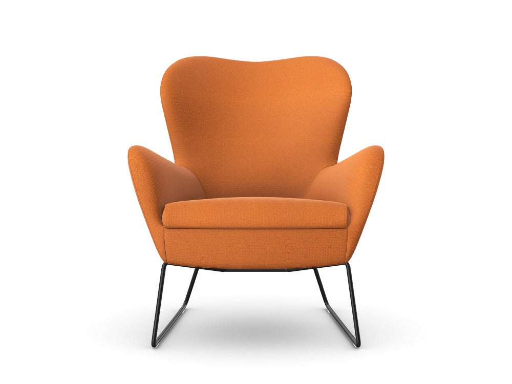 RUBI - Lounge Chair, Skid Metal Base - Custom Design Ref: 7U8TKP