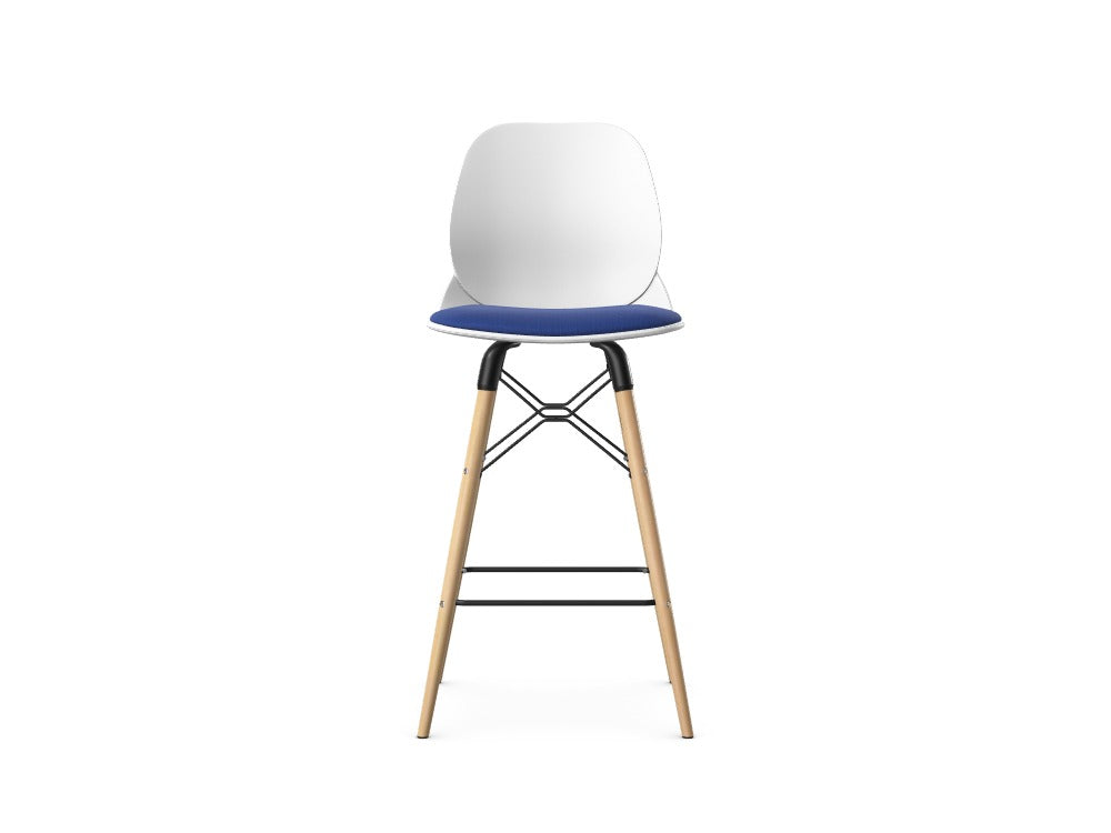 RECORD - Stool, Black or Beech Legs - Custom Design Ref: XFY8MQ