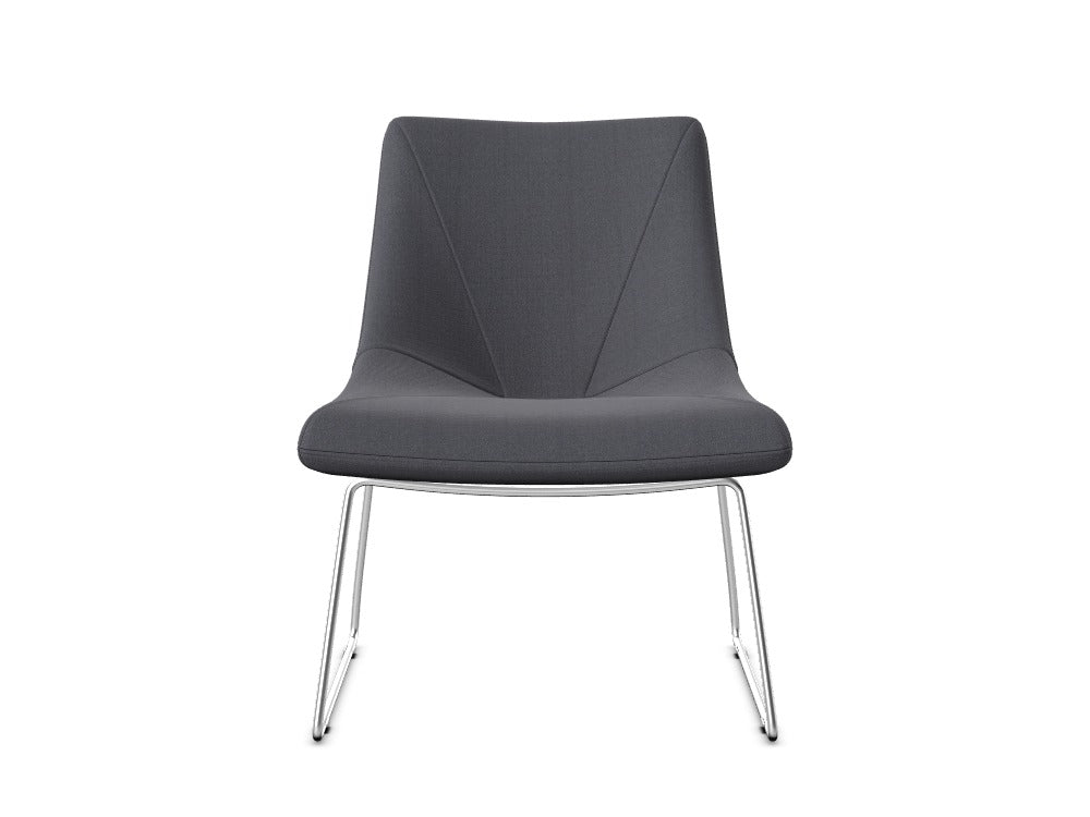REMI - Large Chair, Skid Metal Base - Custom Design Ref: 6XAUBS