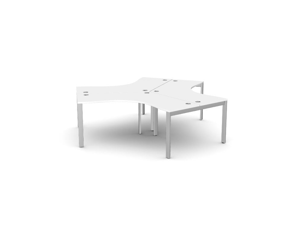 Switch 120 Degree 3 Person Bench, O-Leg - Custom Design Ref: JYEL2LH
